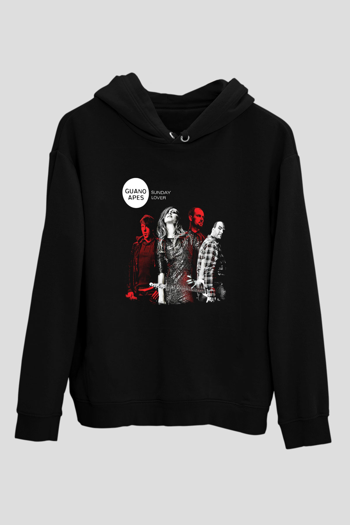 Guano Apes Baskılı Unisex Siyah Hoodie