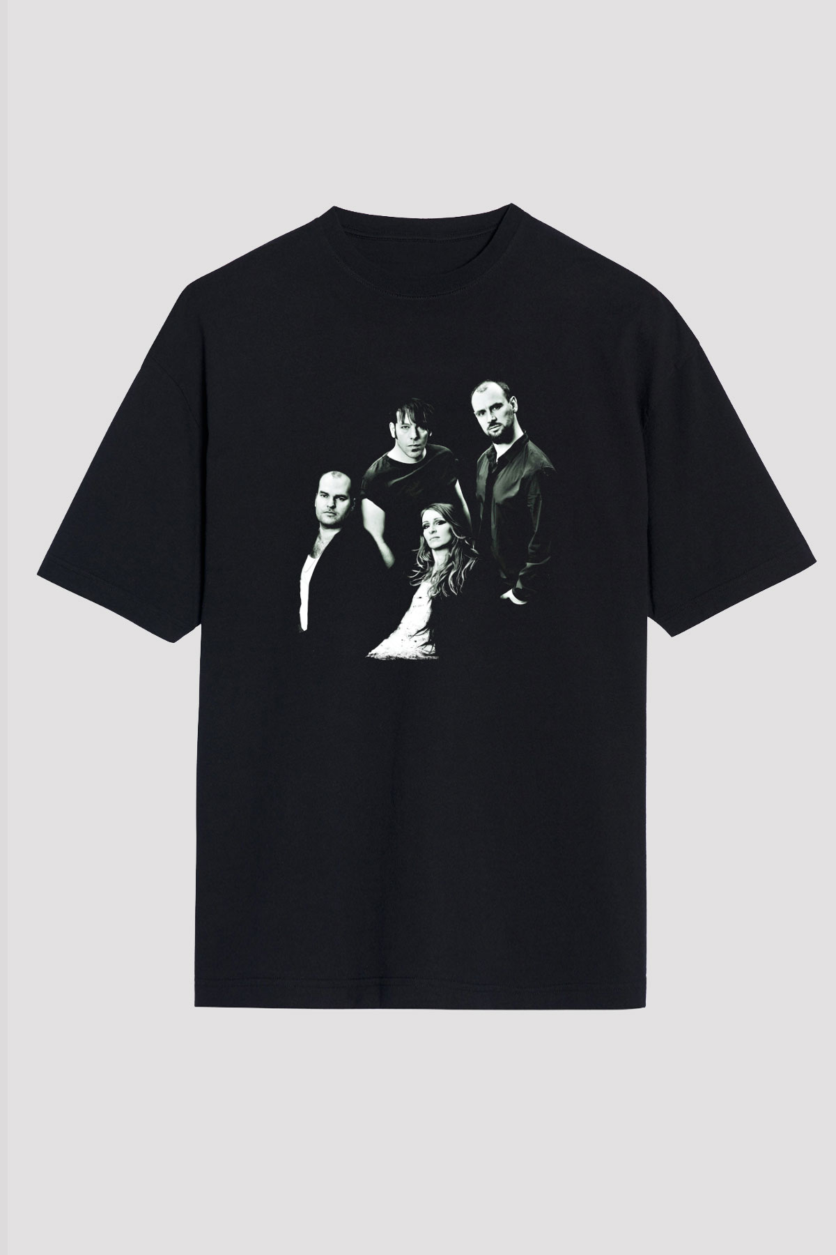 Guano Apes Baskılı Unisex Siyah Oversize Tişört