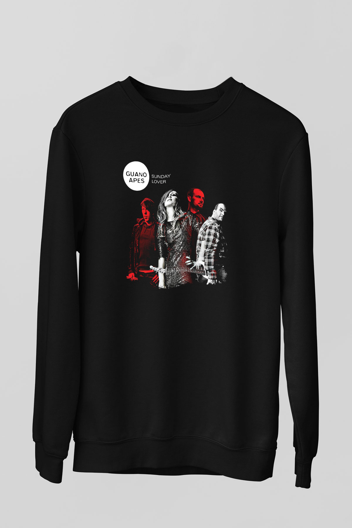 Guano Apes Baskılı Unisex Siyah Sweatshirt