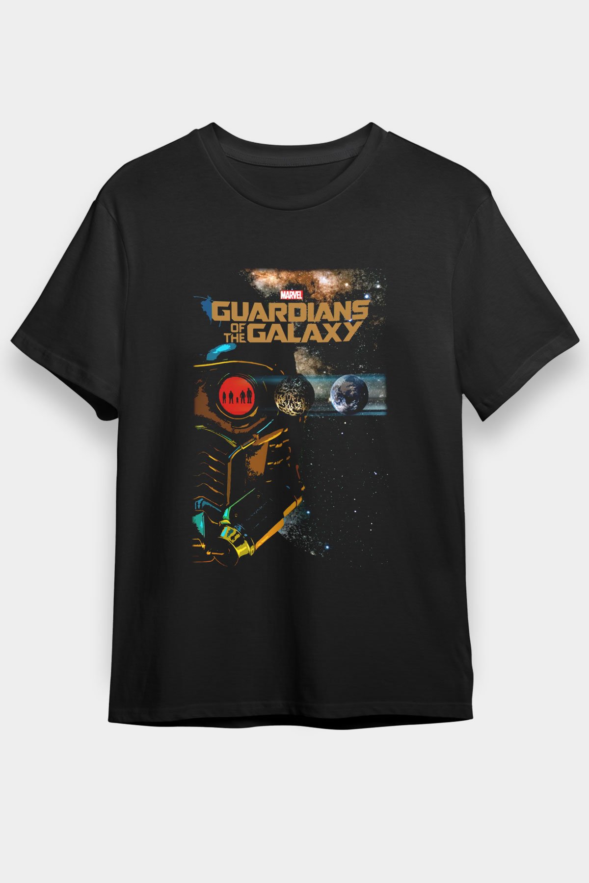 Guardians of the Galaxy Siyah Unisex Graphic Tee - STREETWEAR