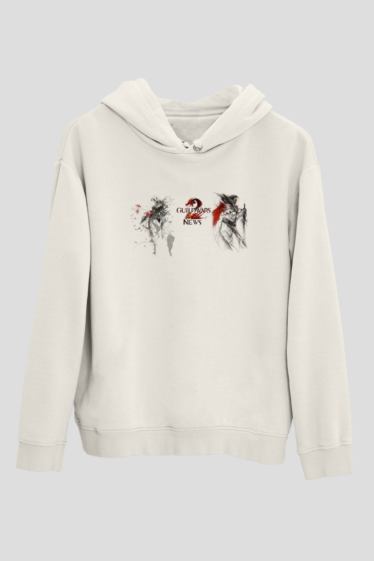 Guild Wars Beyaz Unisex Hoodie