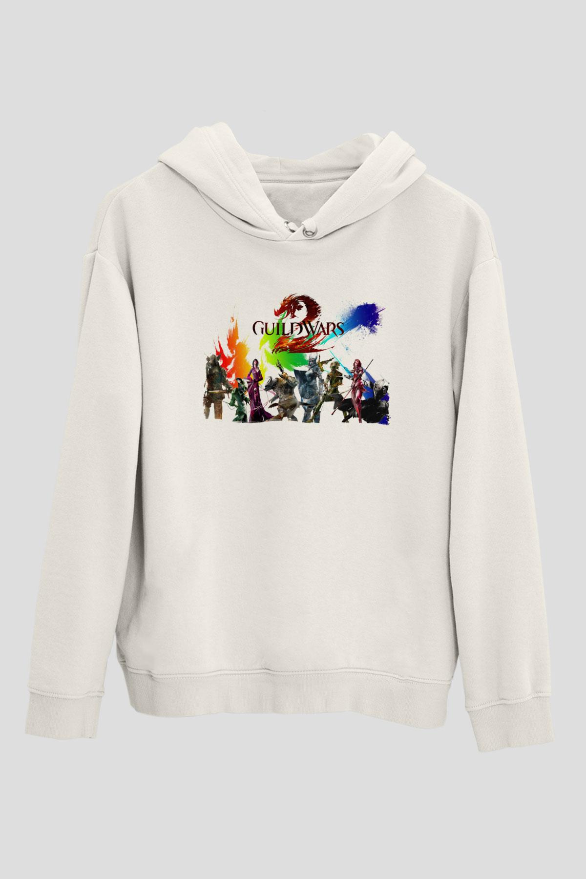 Guild Wars Beyaz Unisex Hoodie