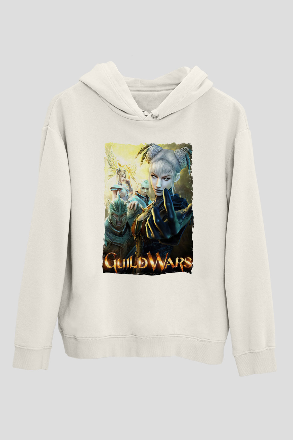 Guild Wars Beyaz Unisex Hoodie