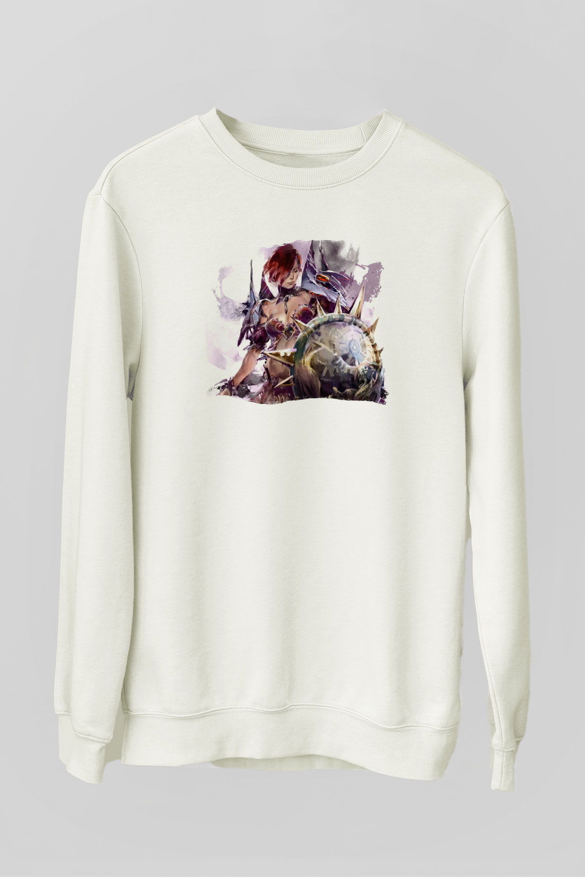 Guild Wars Beyaz Unisex Sweatshirt