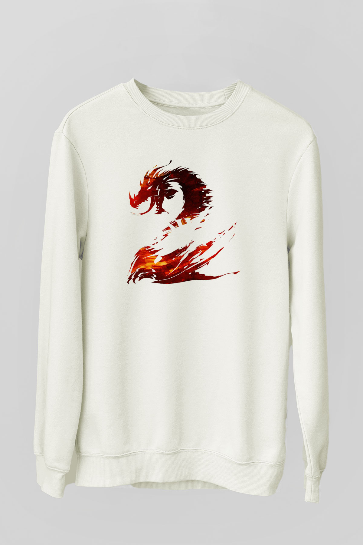Guild Wars Beyaz Unisex Sweatshirt