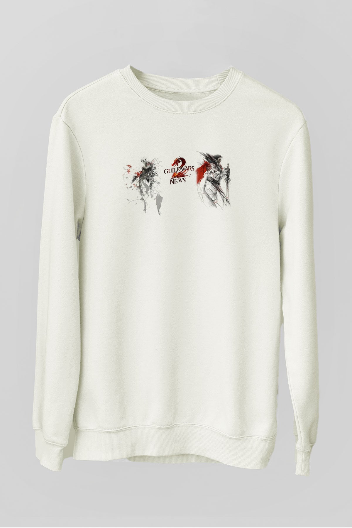 Guild Wars Beyaz Unisex Sweatshirt