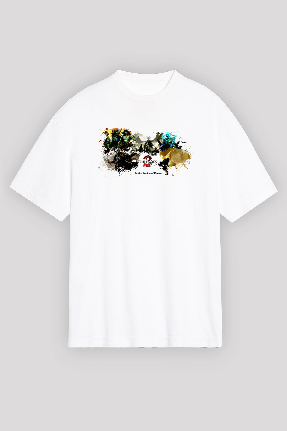 Guild Wars Beyaz Unisex Tişört T-Shirt