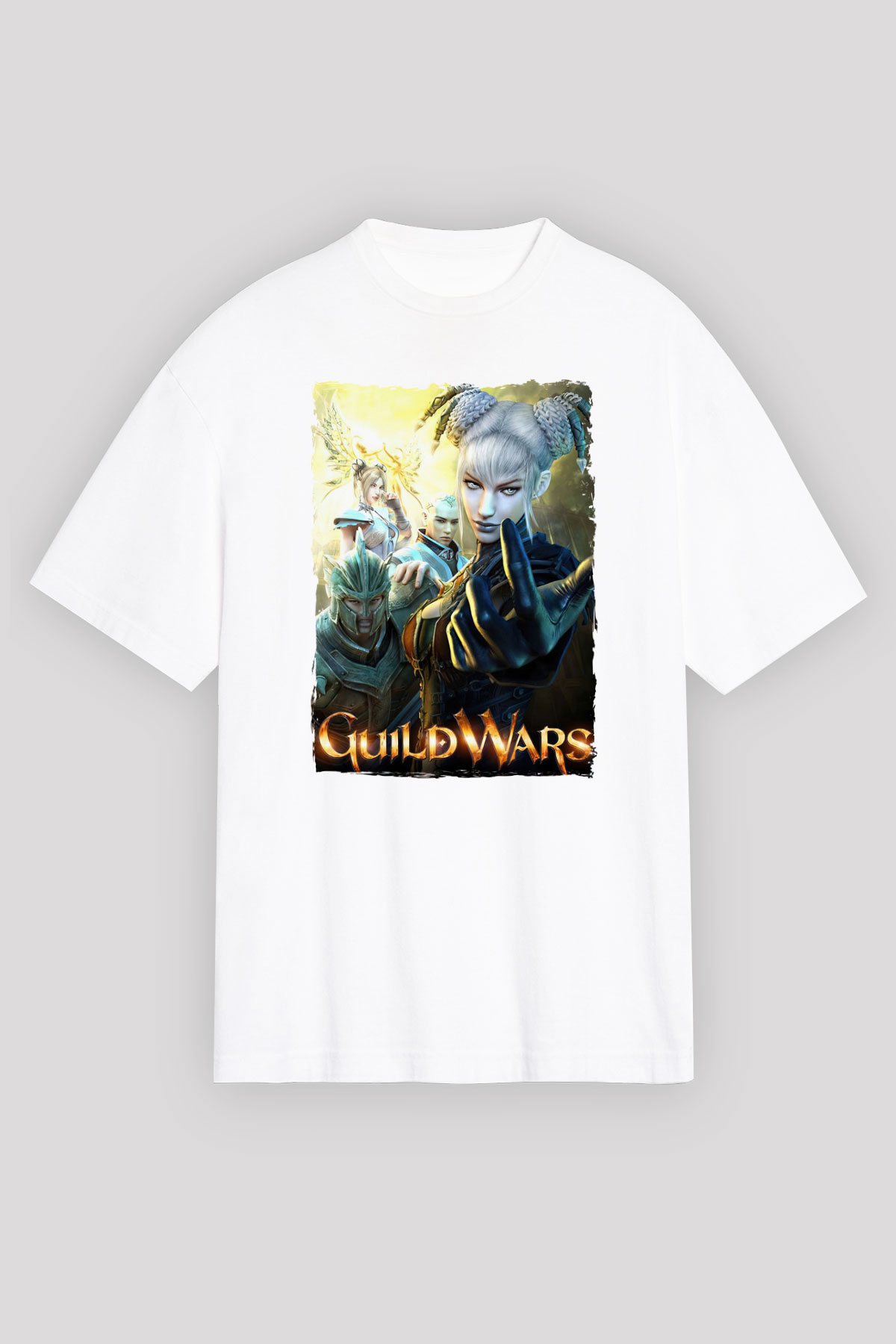 Guild Wars Beyaz Unisex Tişört T-Shirt