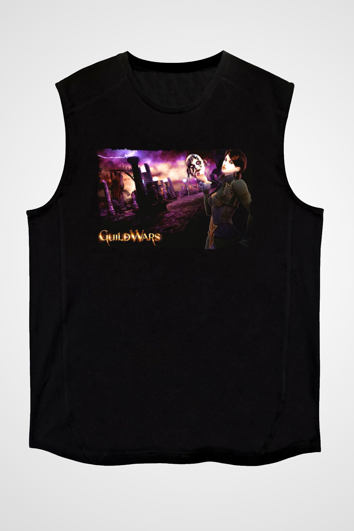 Guild Wars Siyah Unisex Kolsuz Tişört