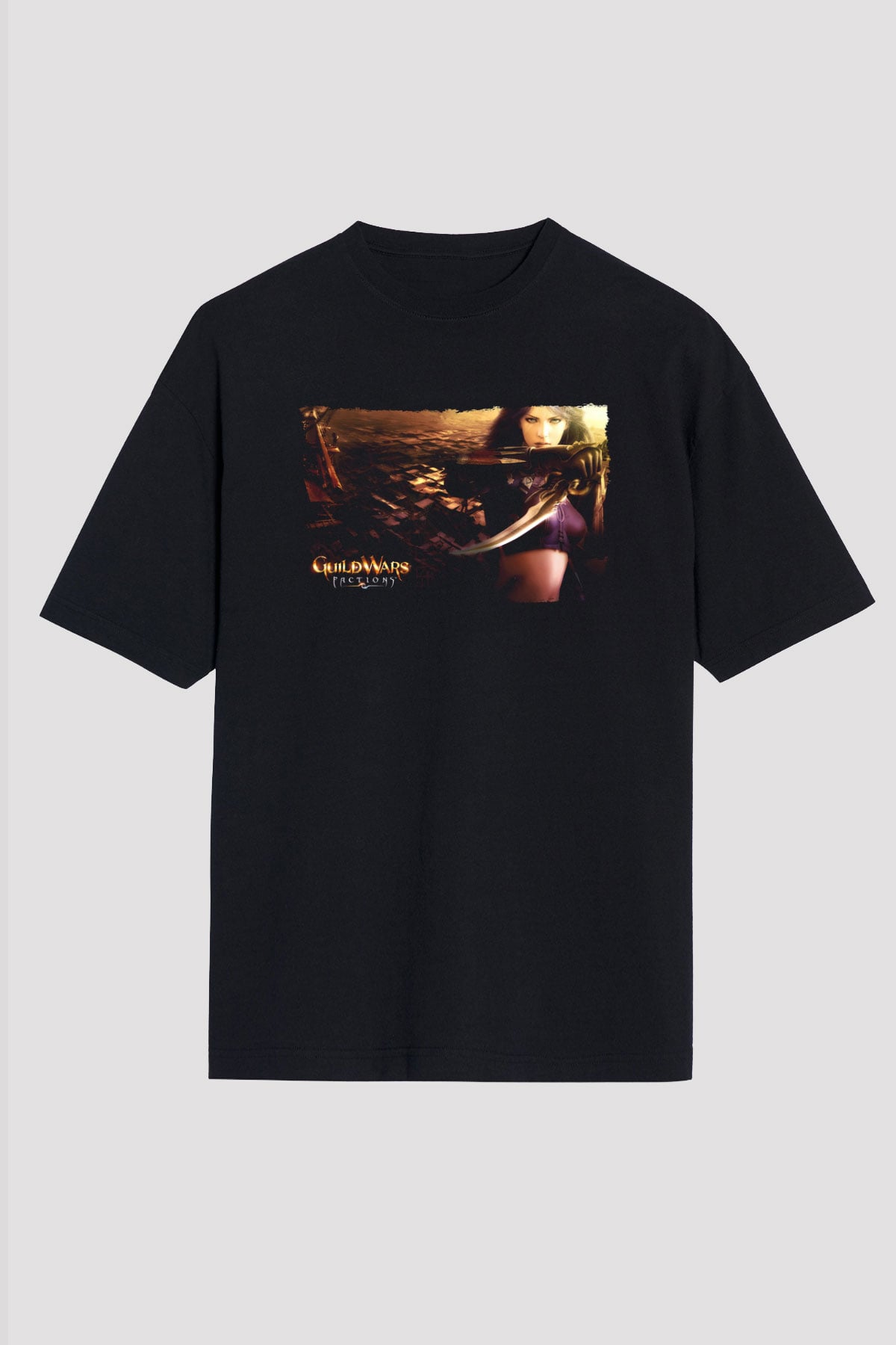 Guild Wars Siyah Unisex Tişört T-Shirt