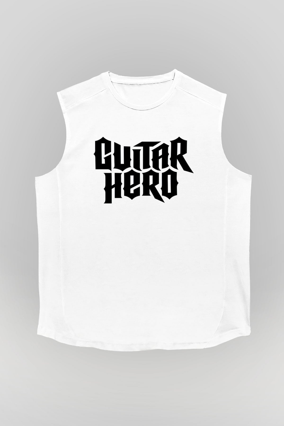 Guitar Hero Beyaz Unisex Kolsuz Tişört