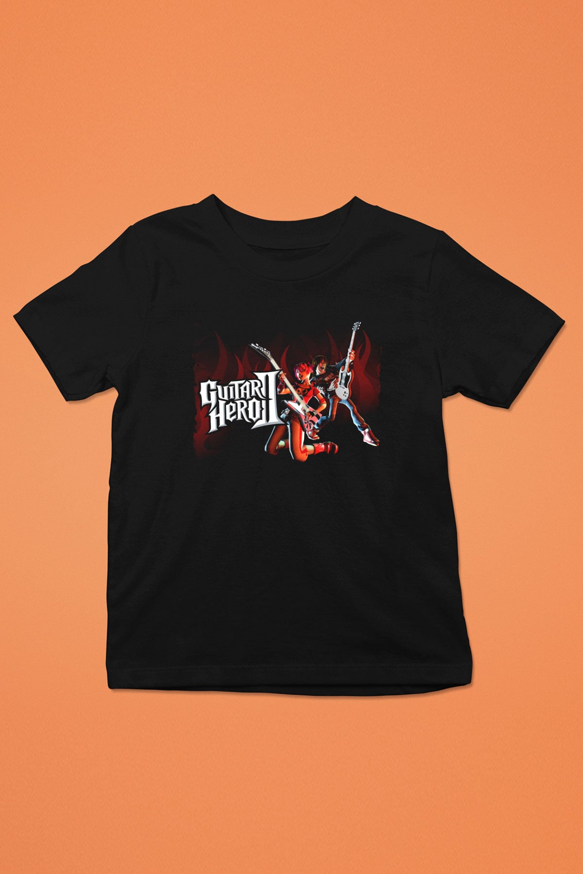 Guitar Hero Siyah Unisex Çocuk Tişört