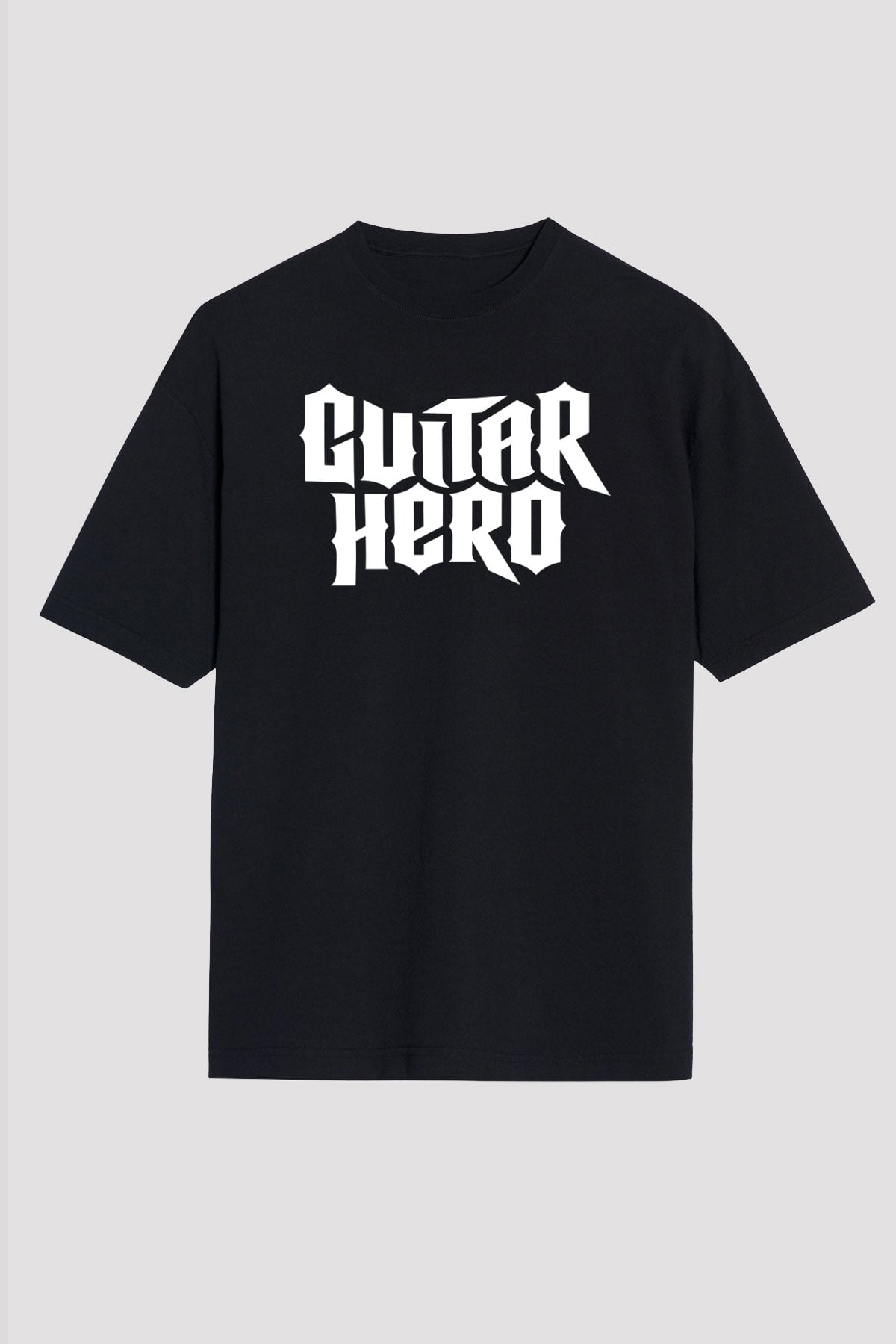 Guitar Hero Siyah Unisex Oversize Tişört T-Shirt