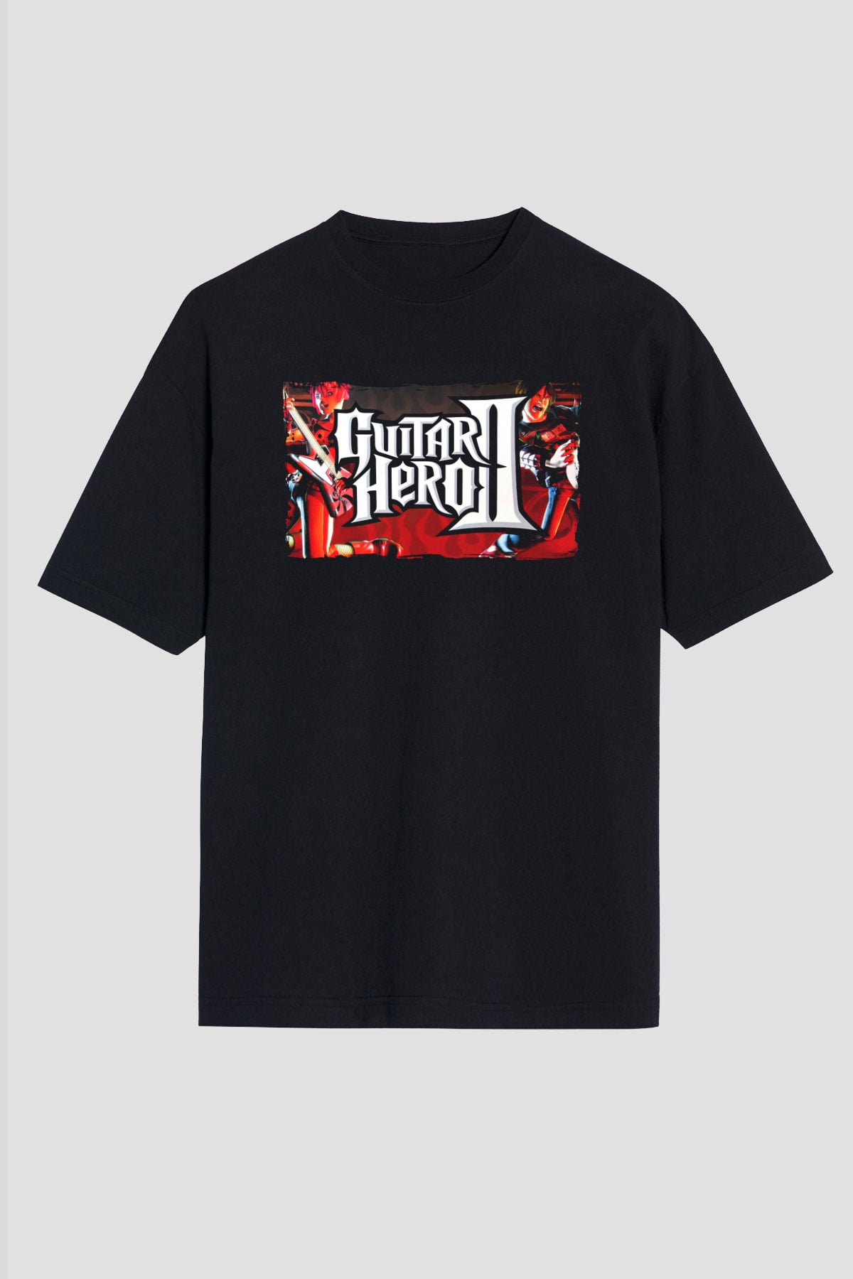 Guitar Hero Siyah Unisex Tişört T-Shirt