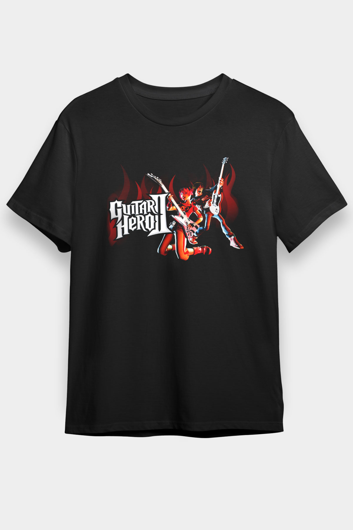 Guitar Hero Siyah Unisex Graphic Tee - STREETWEAR