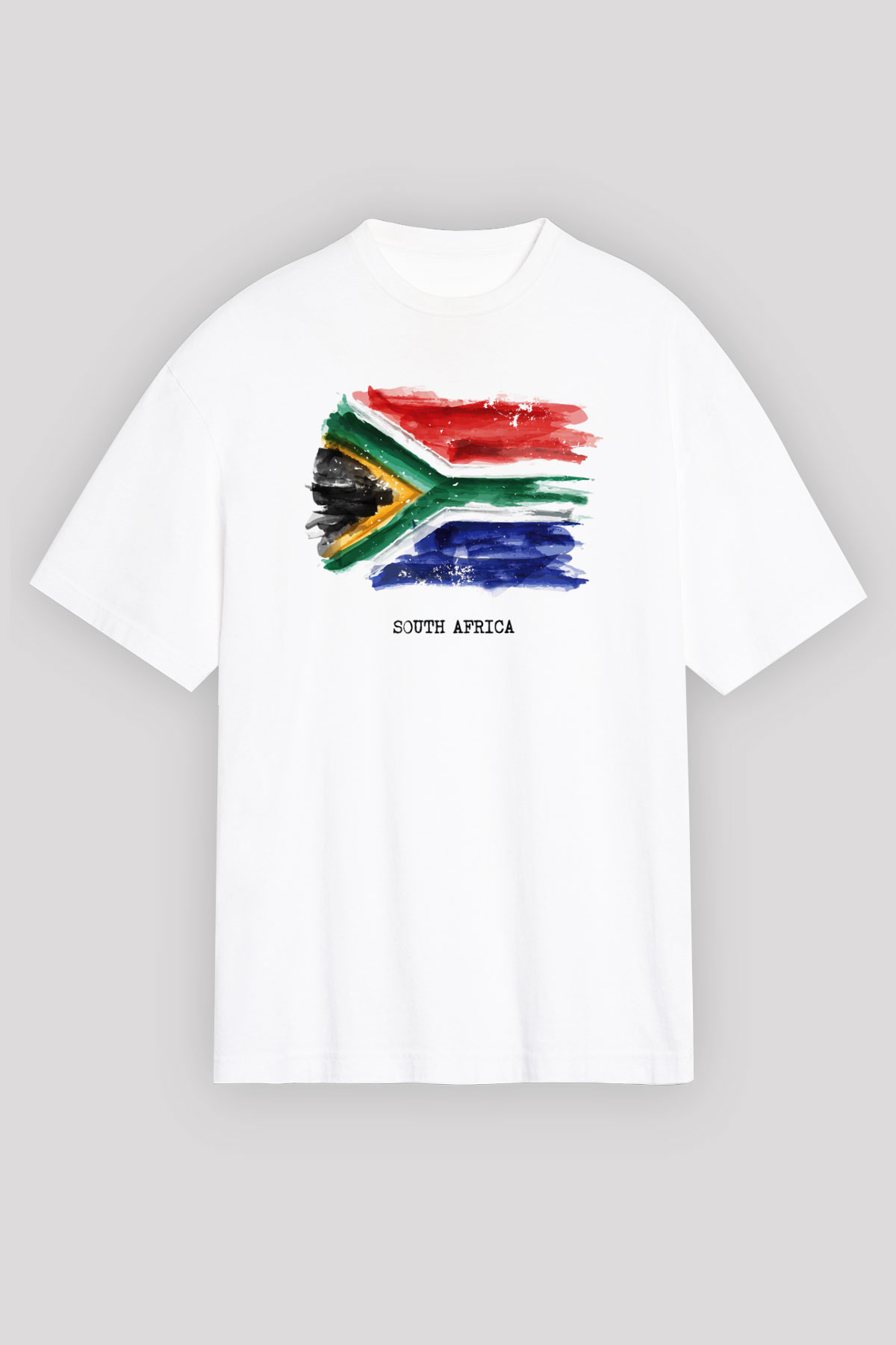Güney Afrika Cumhuriyeti Beyaz Unisex Oversize Tişört T-Shirt