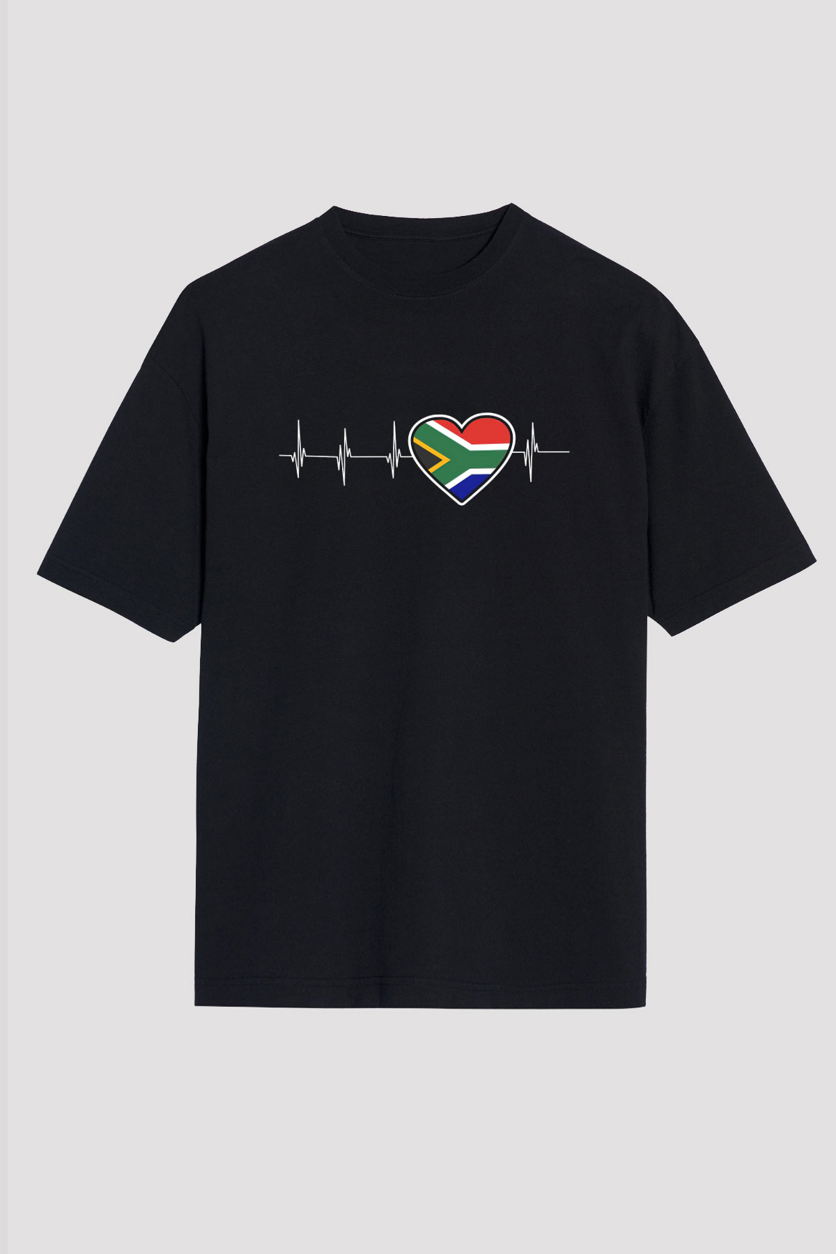 Güney Afrika Cumhuriyeti Siyah Unisex Tişört T-Shirt - TişörtFabrikası