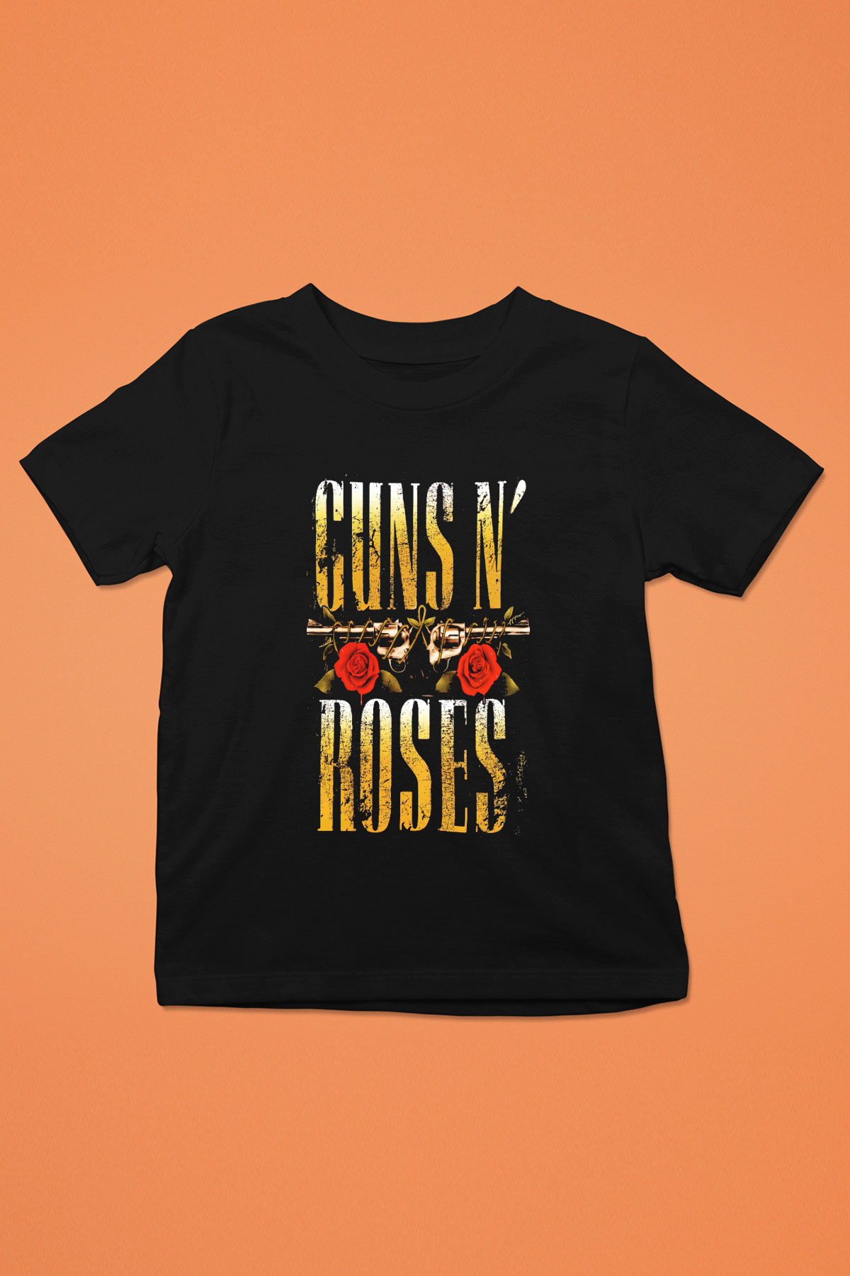 Guns N’ Roses Baskılı Siyah Unisex Çocuk Tişört