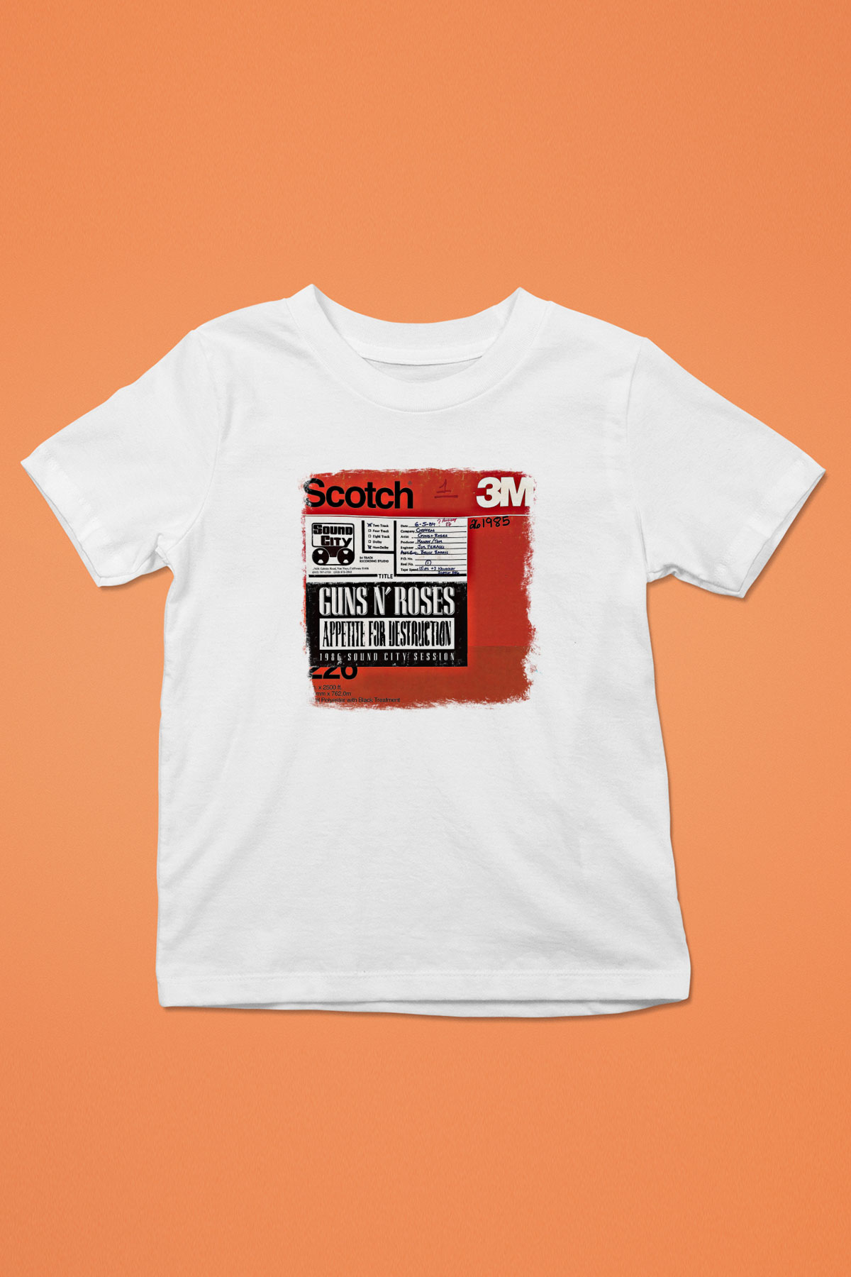 Guns N' Roses Baskılı Unisex Beyaz Çocuk Tişört