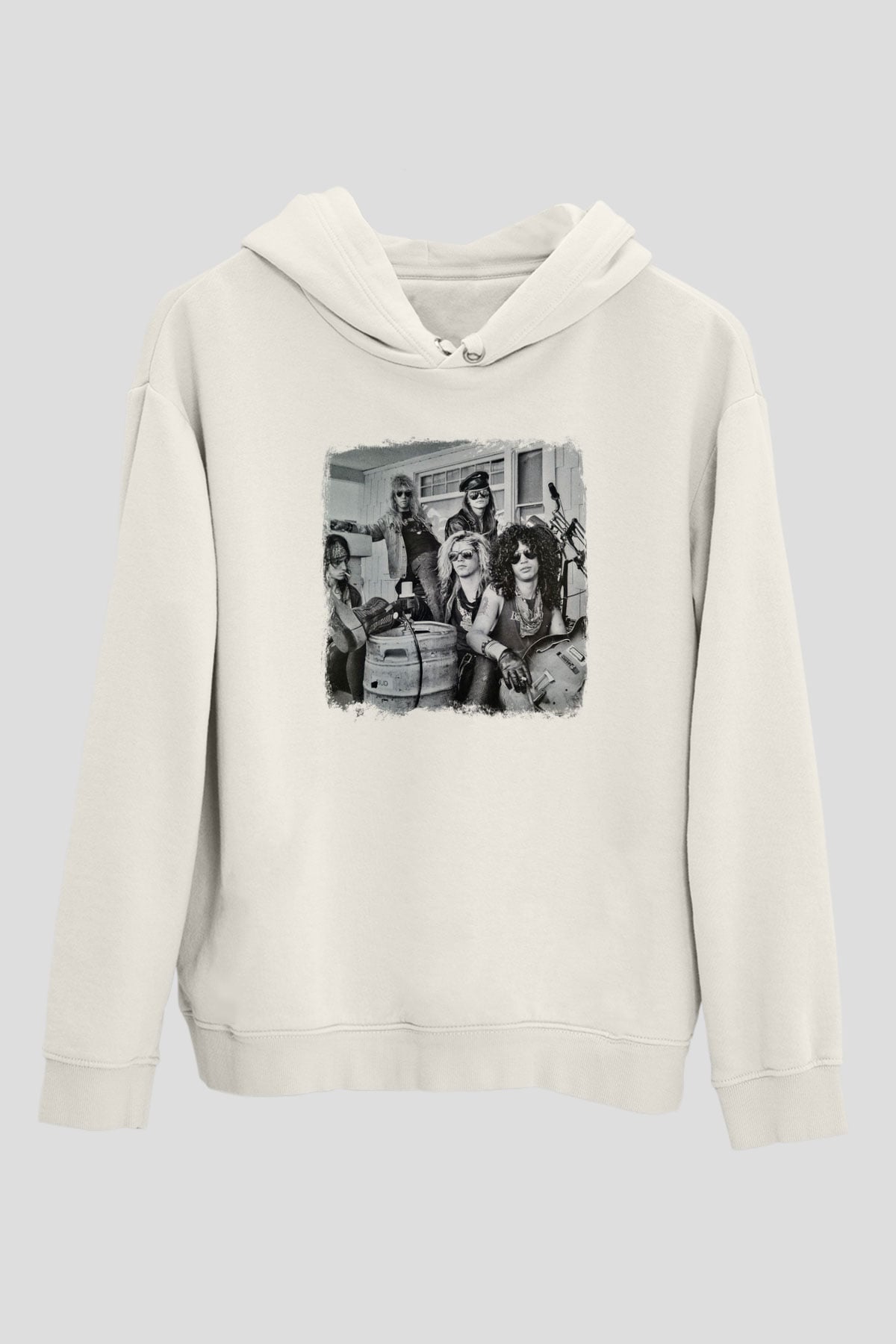 Guns N' Roses Baskılı Unisex Beyaz Hoodie