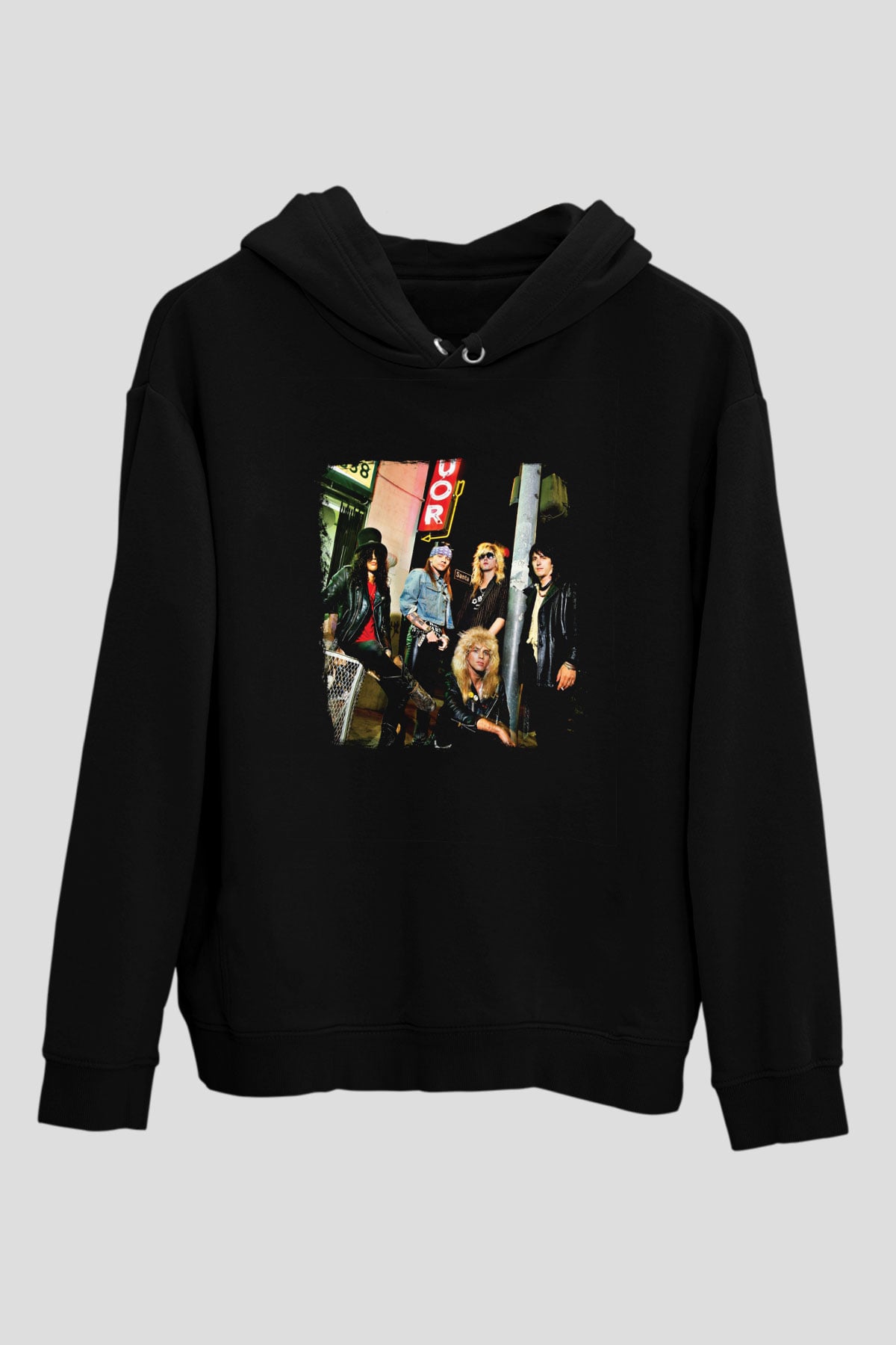 Guns N' Roses Baskılı Unisex Siyah Hoodie