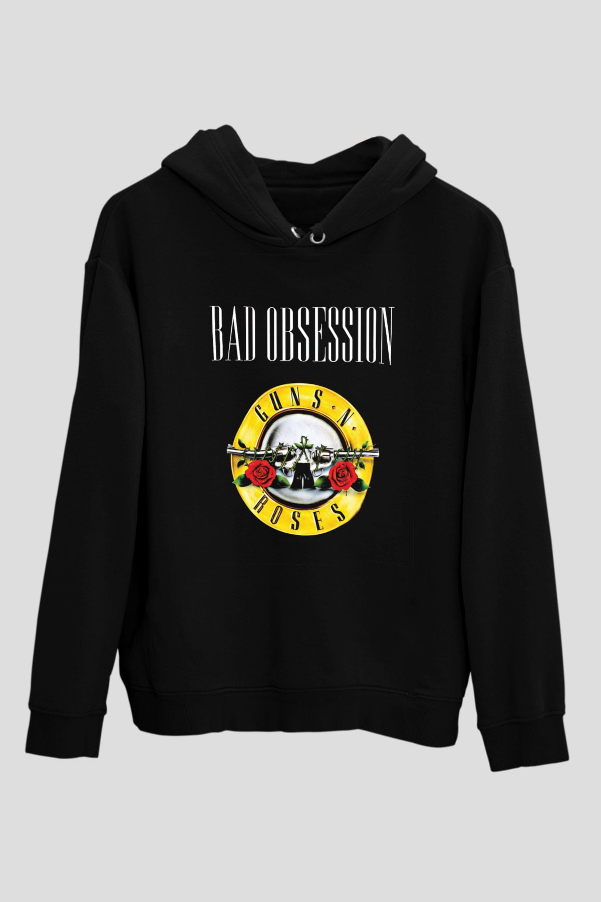 Guns N' Roses Baskılı Unisex Siyah Hoodie
