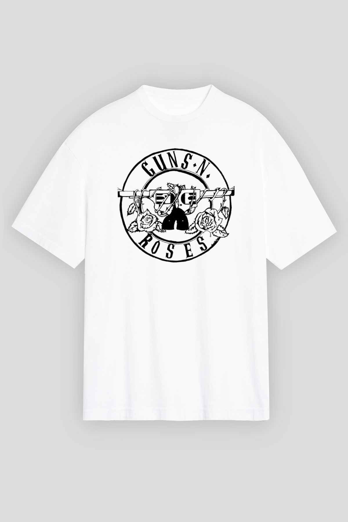 Guns N’ Roses Beyaz Unisex Oversize Tişört T-Shirt