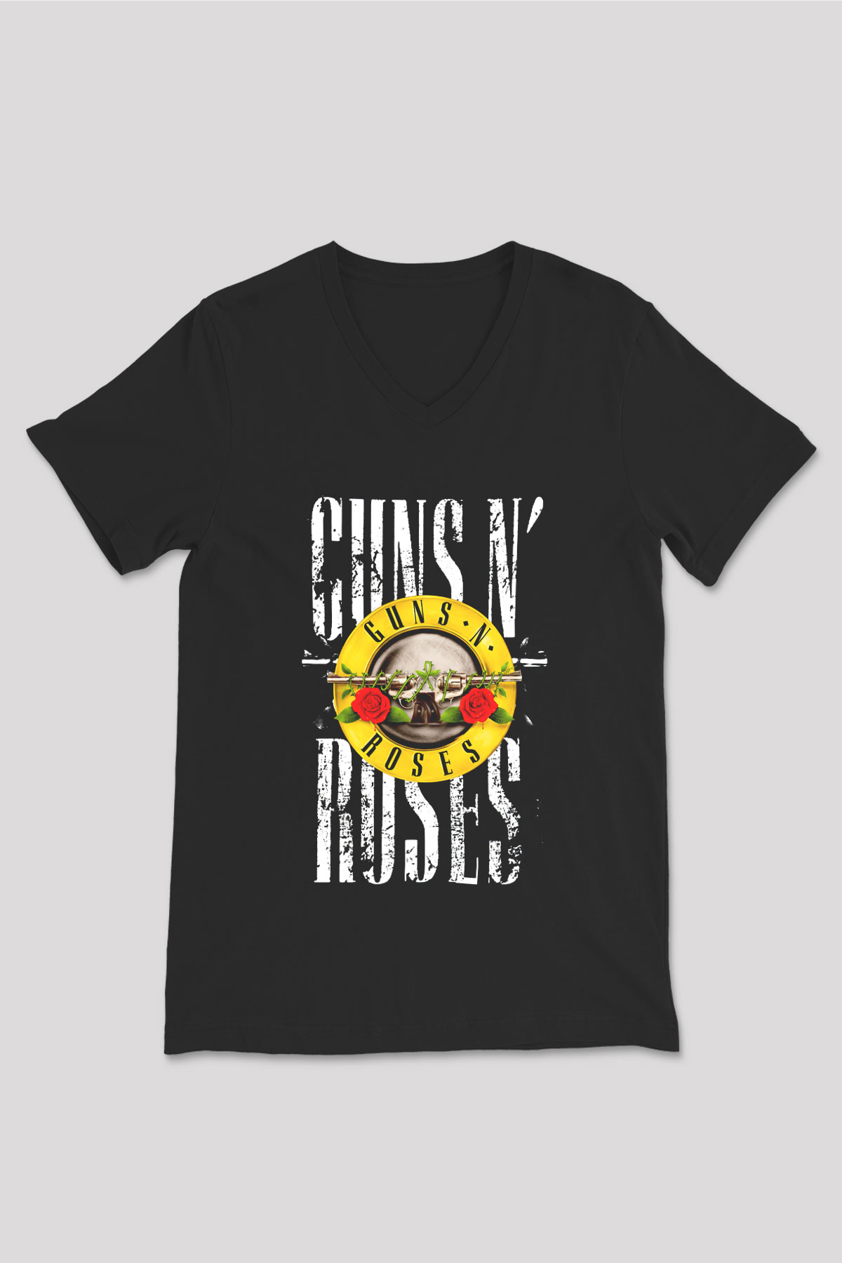 Guns N’ Roses Siyah Unisex V Yaka Tişört T-Shirt