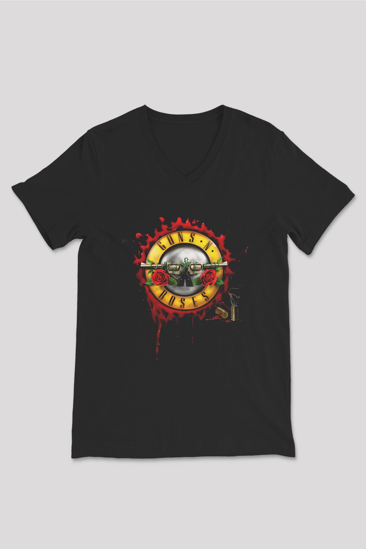 Guns N’ Roses Siyah Unisex V Yaka Tişört T-Shirt