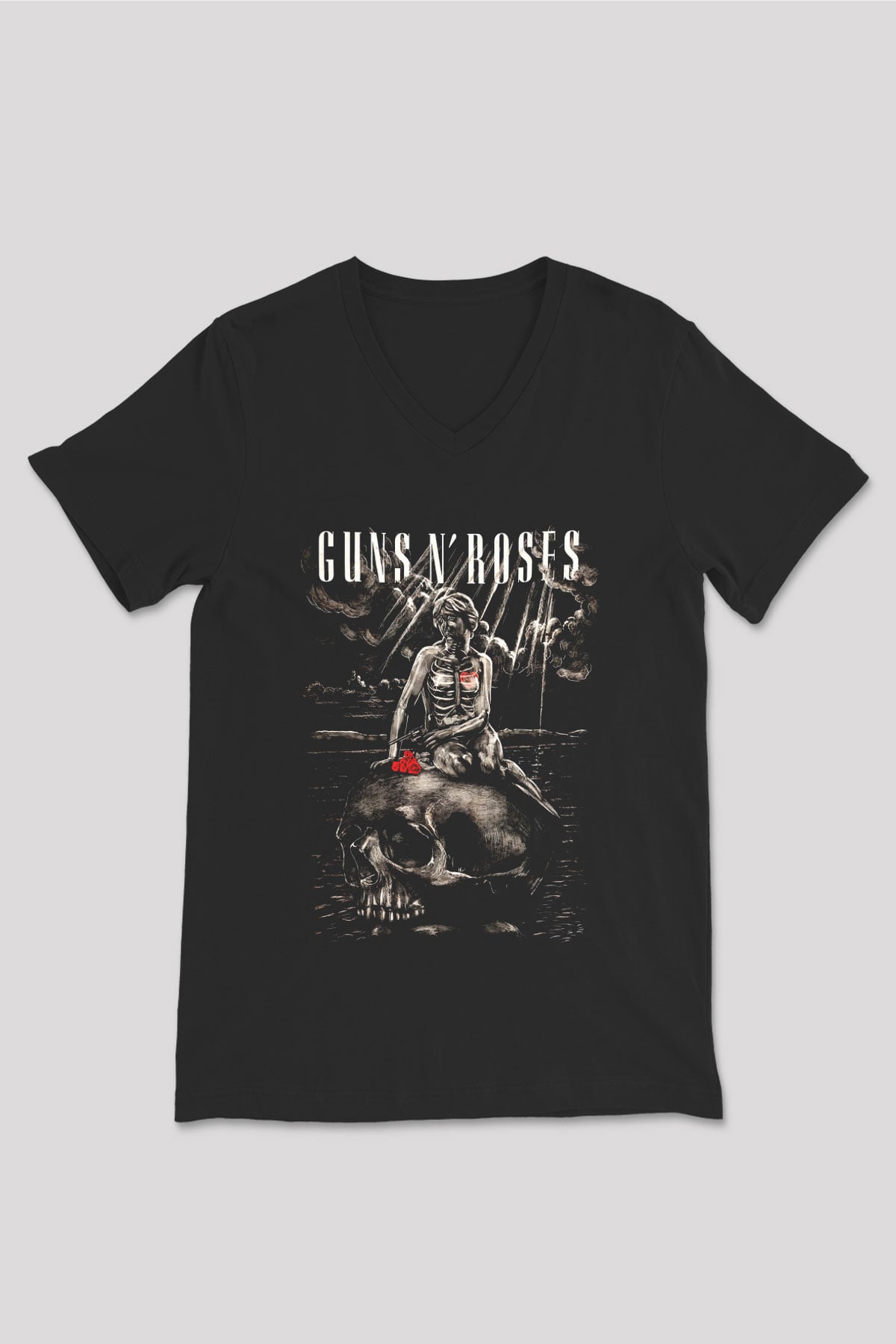 Guns N’ Roses Siyah Unisex V Yaka Tişört T-Shirt