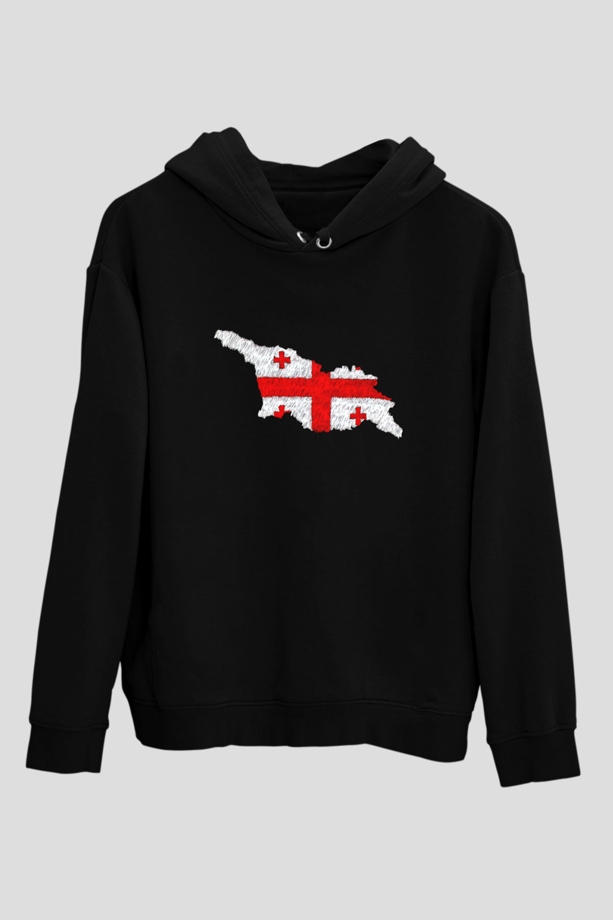 Gürcistan Siyah Unisex Hoodie