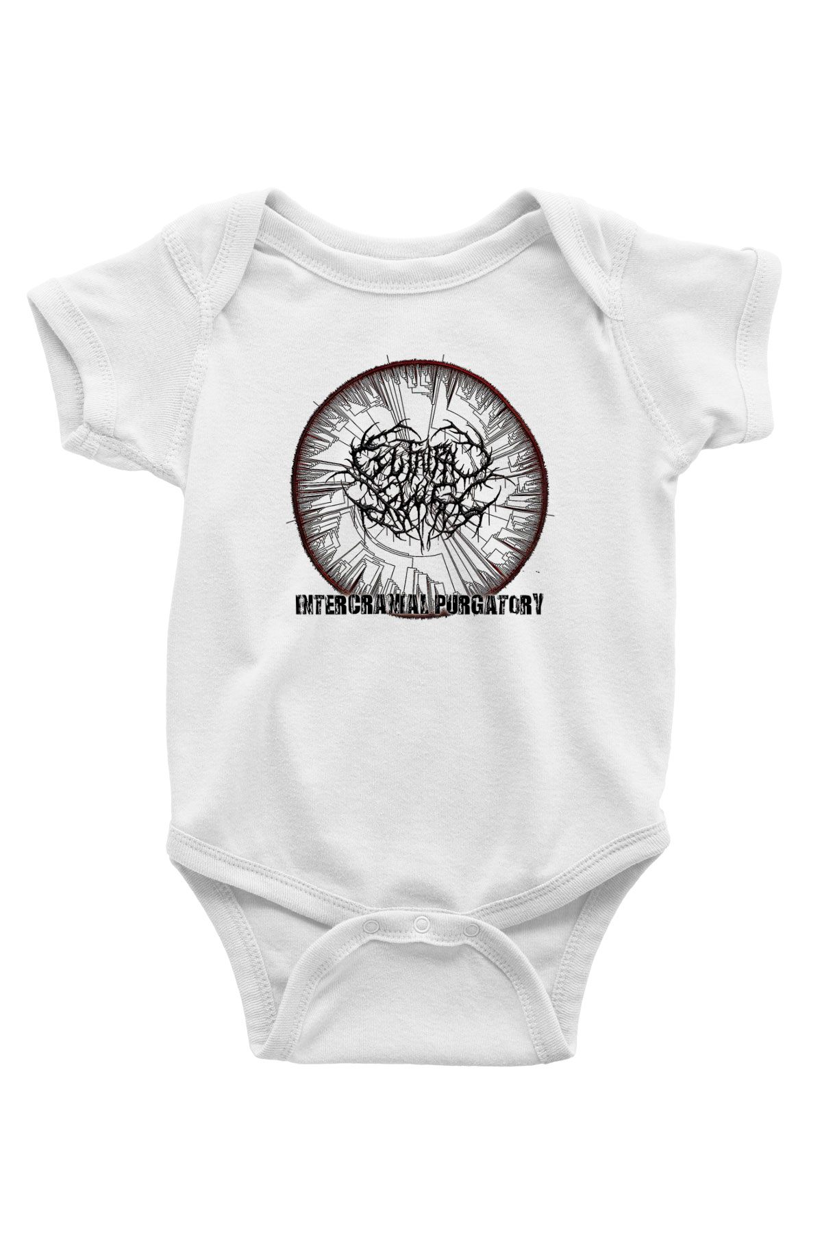 Guttural Slug Baskılı Beyaz Unisex Bebek Body - Zıbın
