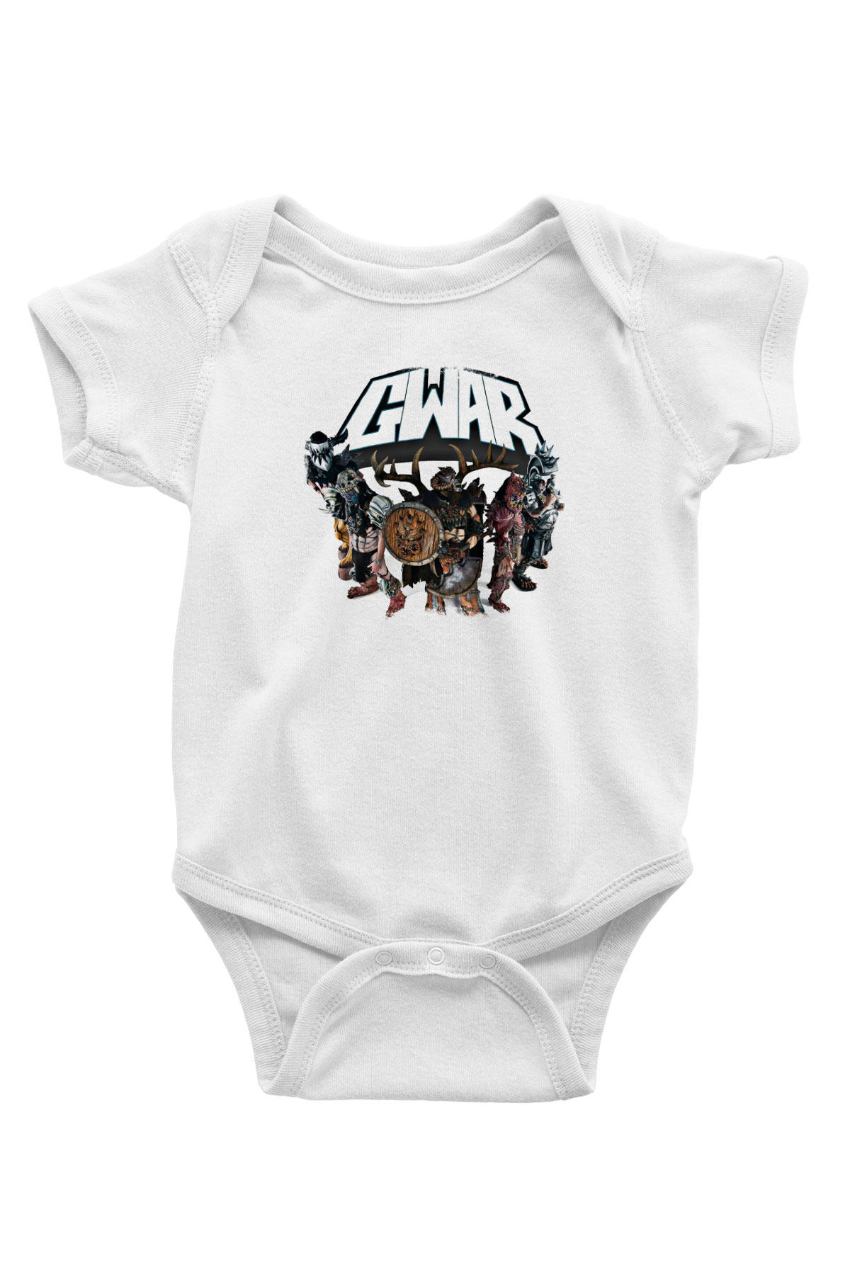 Gwar Baskılı Unisex Beyaz Bebek Body - Zıbın
