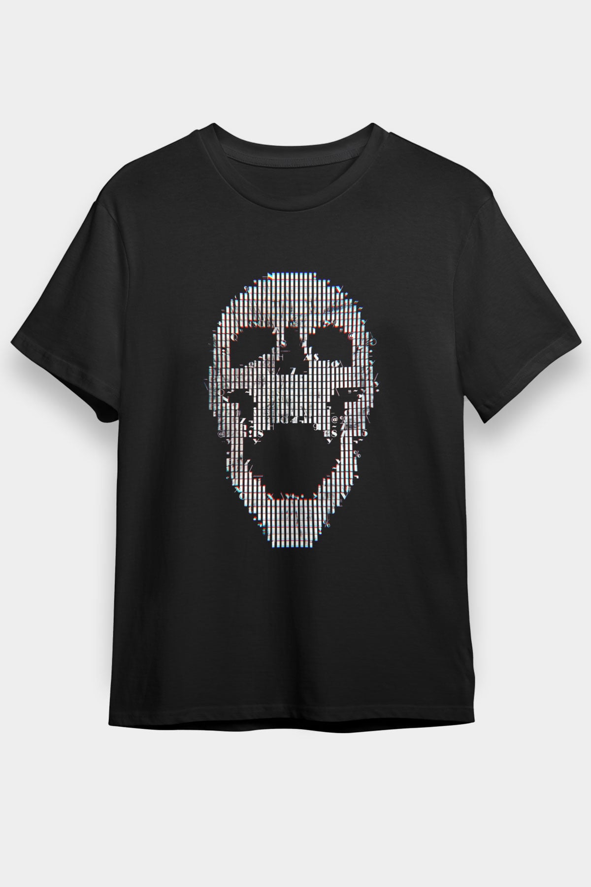 Hacker Baskılı Unisex Siyah Tişört - Tshirt