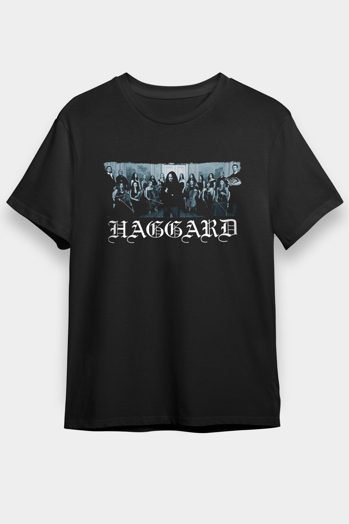 Haggard Baskılı Unisex Siyah Tişört - Tshirt