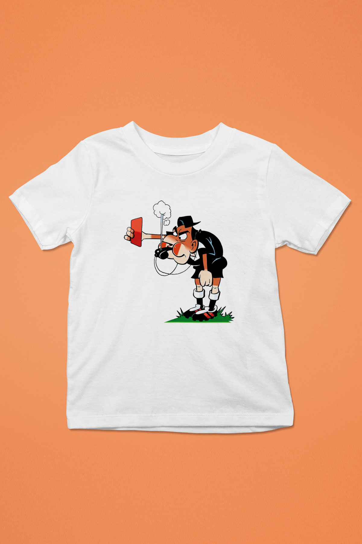 Hakem Baskılı Beyaz Unisex Çocuk Tişört