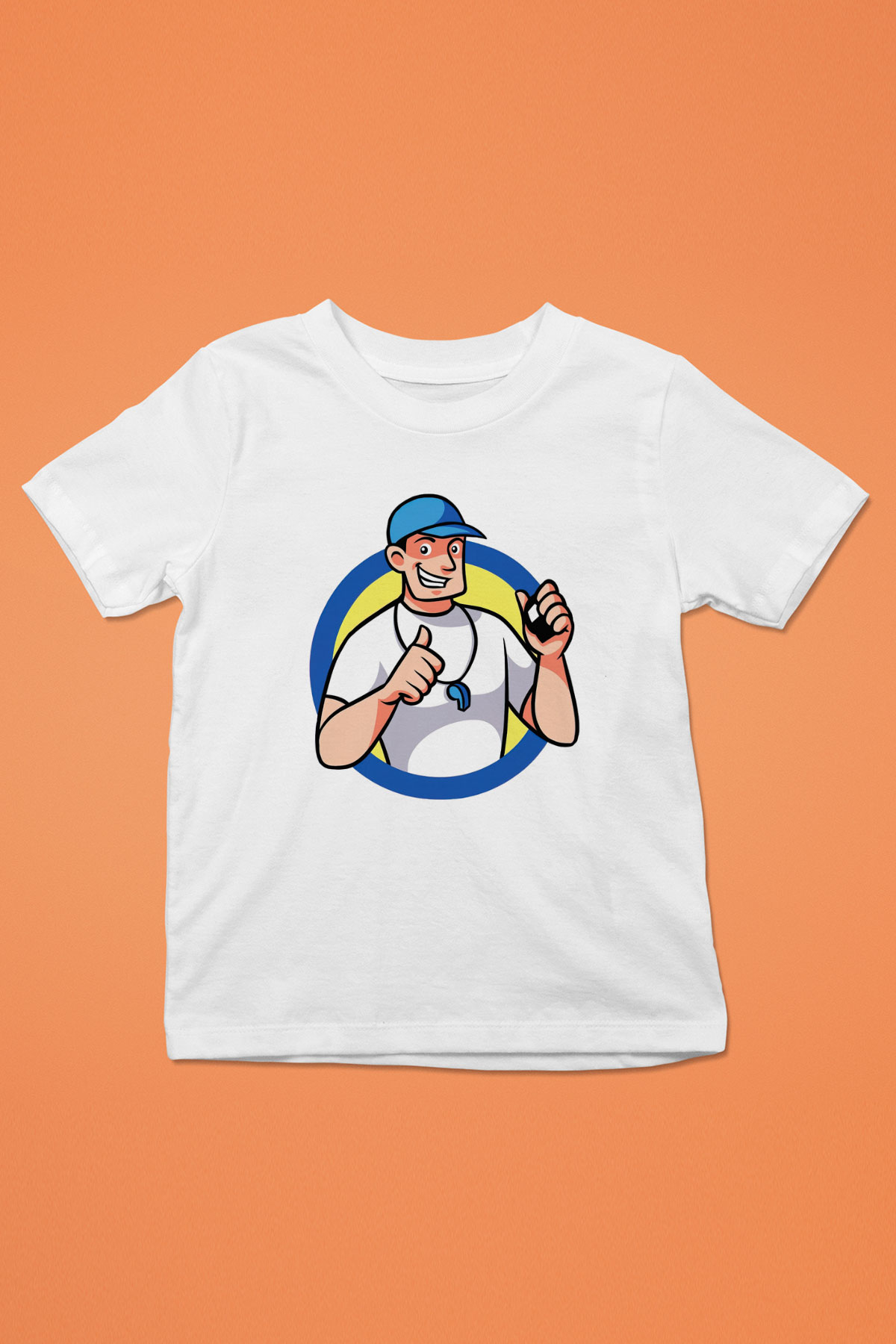 Hakem Baskılı Beyaz Unisex Çocuk Tişört