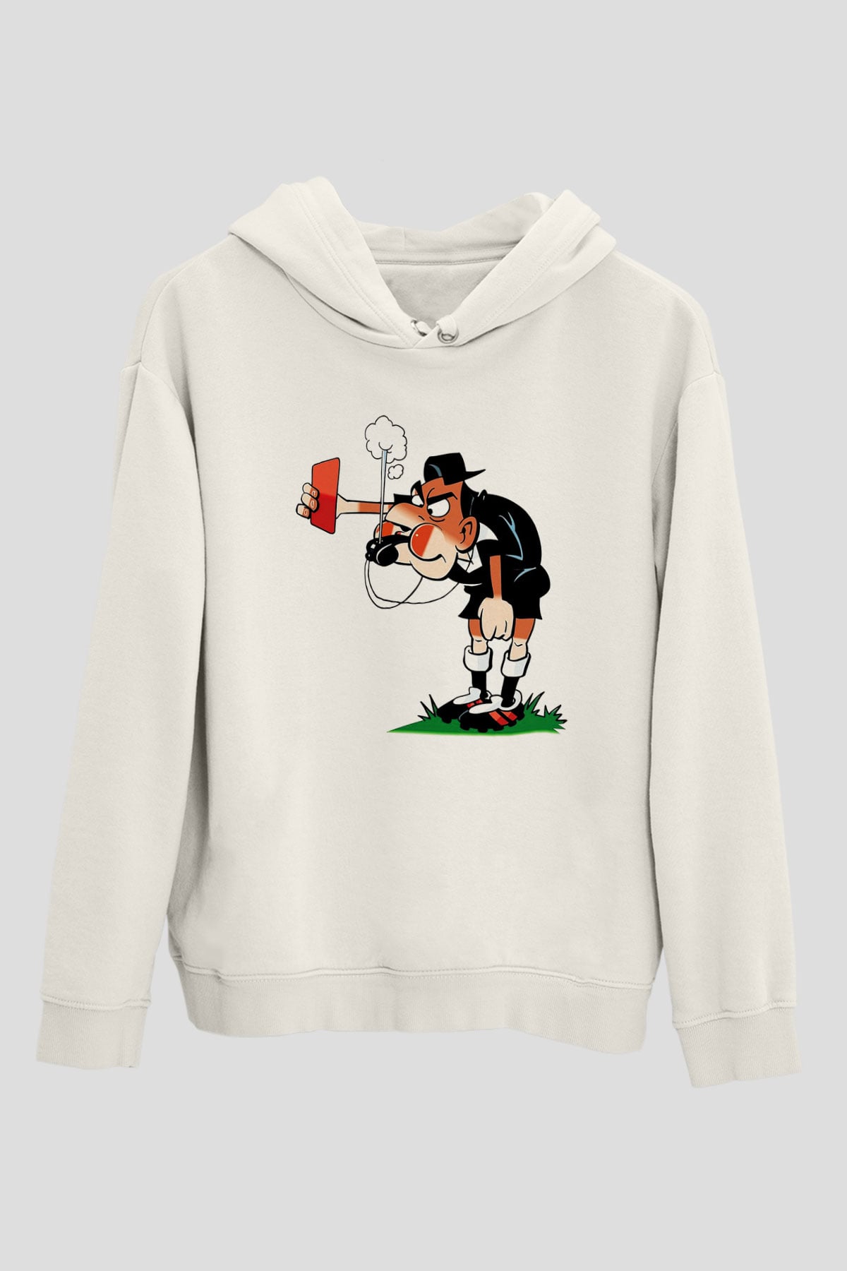 Hakem Beyaz Unisex Hoodie
