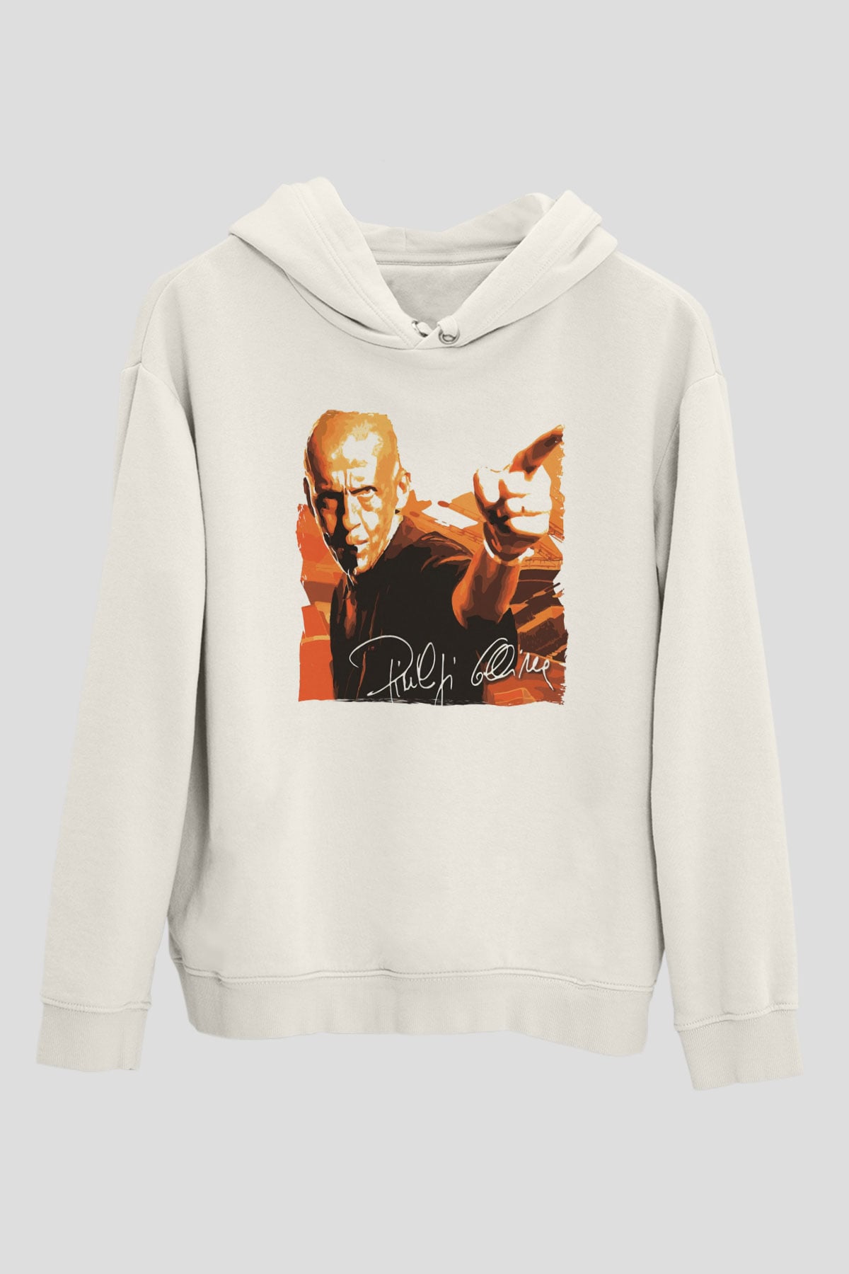 Hakem Beyaz Unisex Kapüşonlu Sweatshirt
