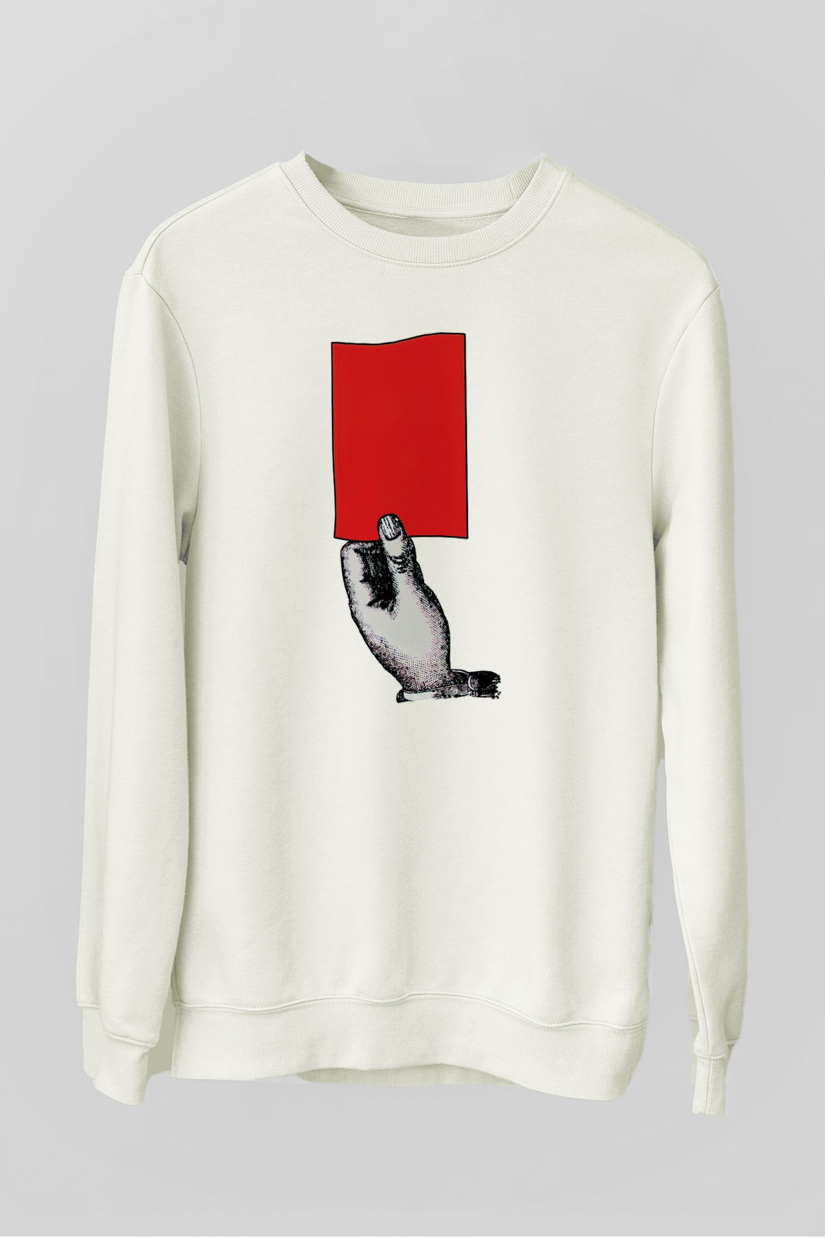 Hakem Beyaz Unisex Sweatshirt