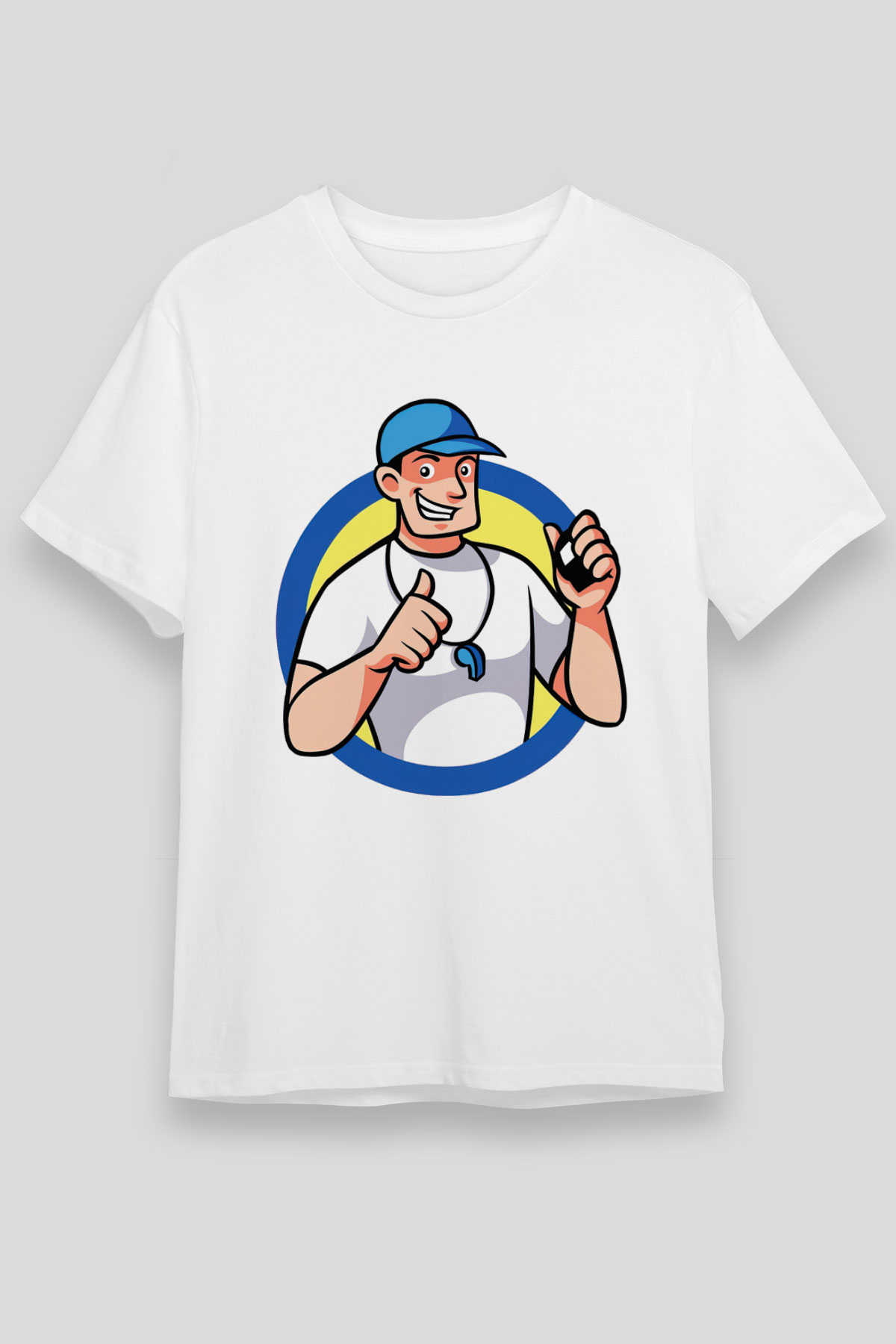Hakem Beyaz Unisex Tişört T-Shirt - TişörtFabrikası