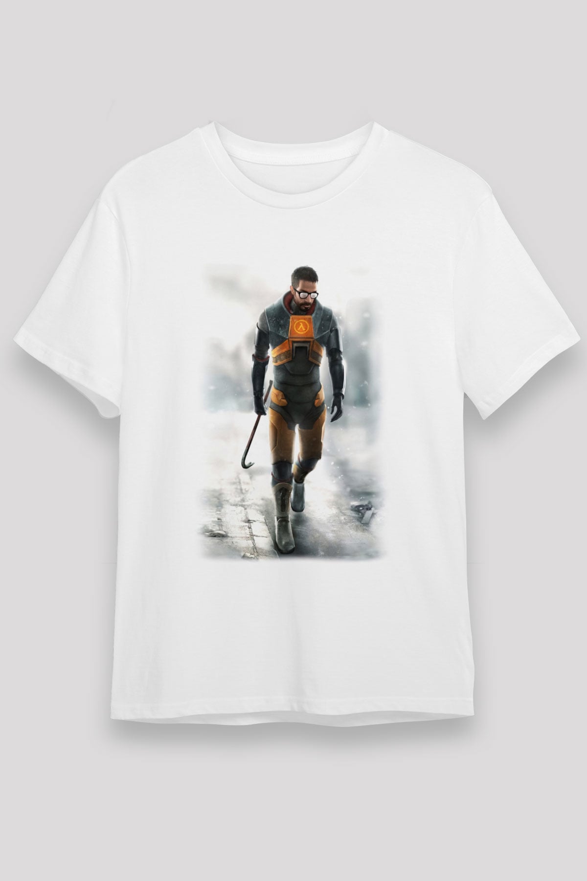 Half-Life Beyaz Unisex Tişört T-Shirt