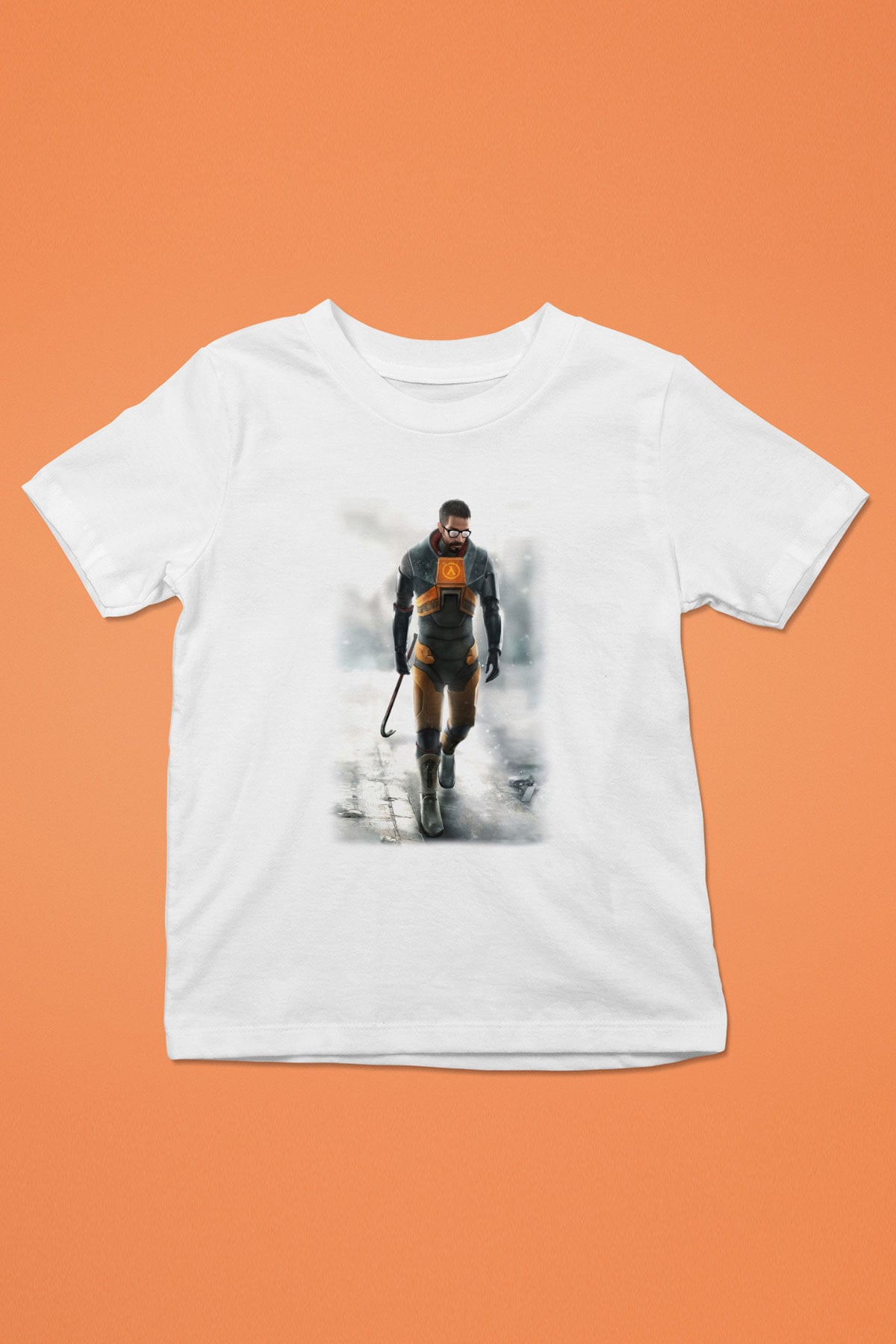 HalfLife Baskılı Beyaz Unisex Çocuk Tişört