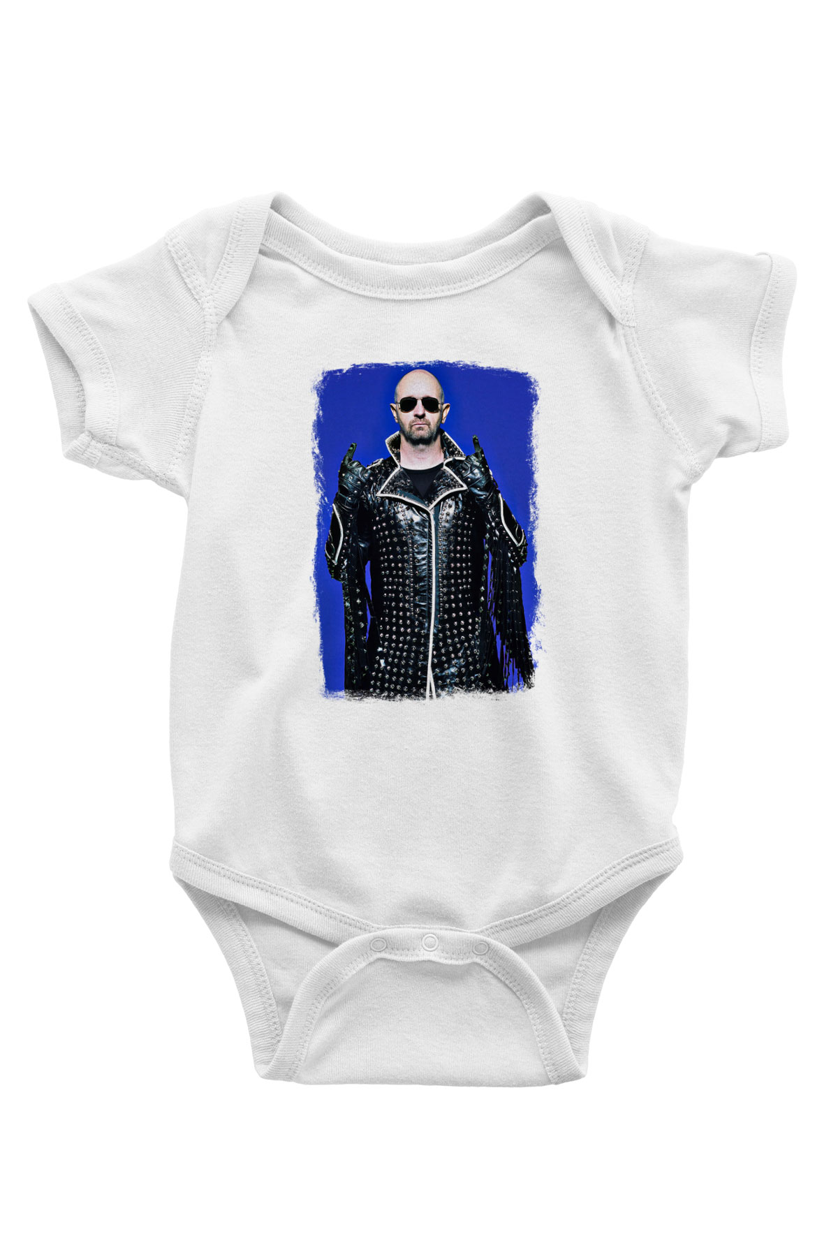 Halford Baskılı Unisex Beyaz Bebek Body - Zıbın