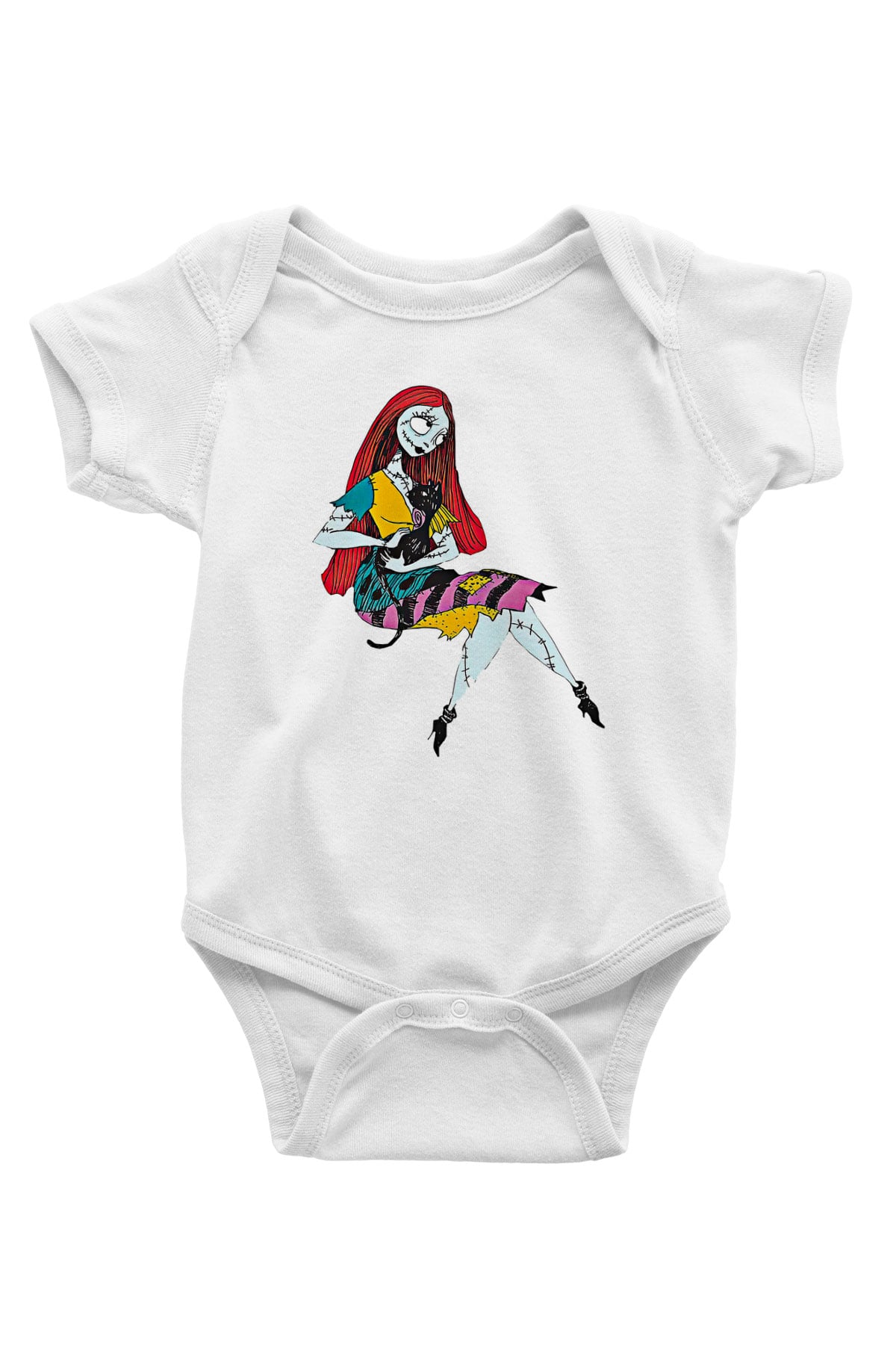 Halloween Baskılı Beyaz Unisex Bebek Body - Zıbın