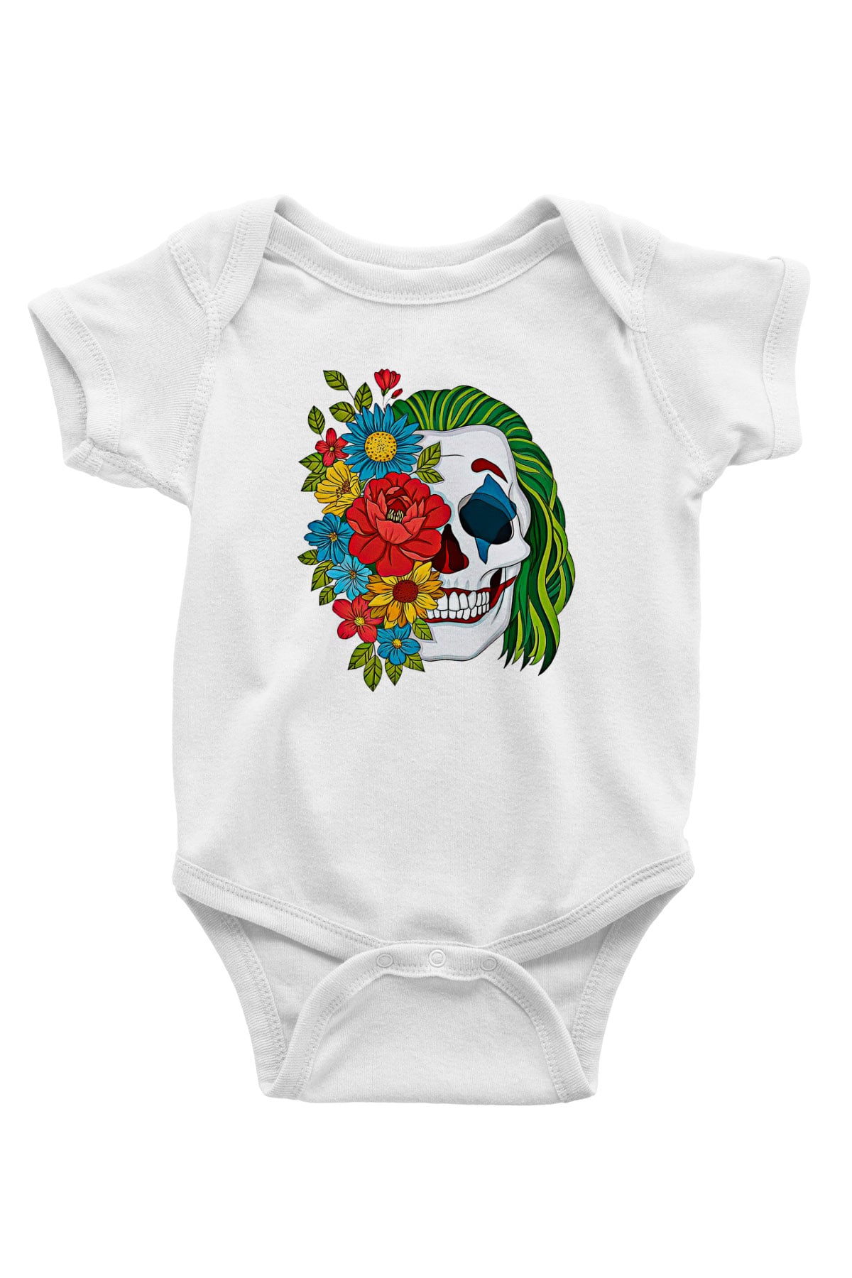 Halloween Baskılı Beyaz Unisex Bebek Body - Zıbın