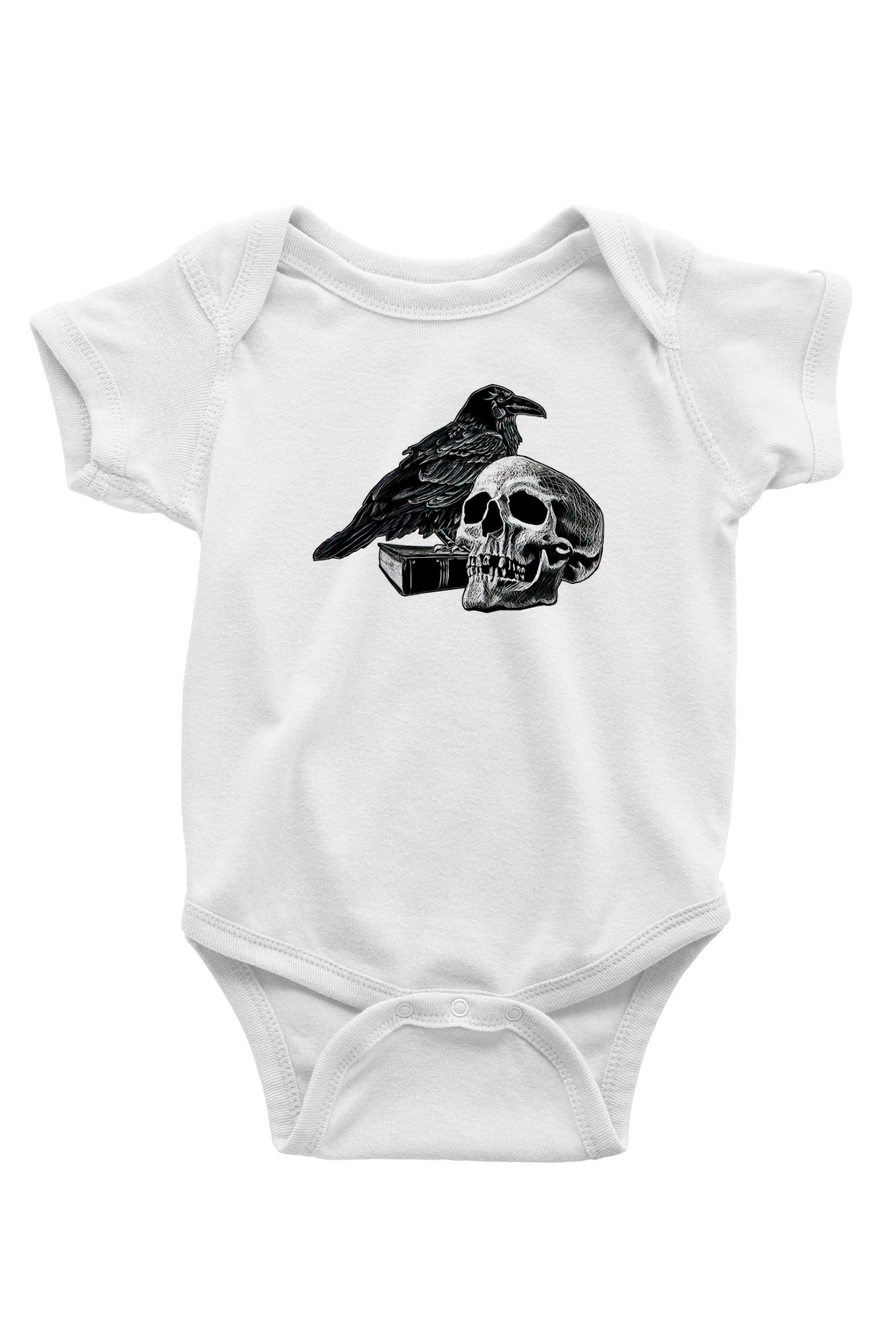 Halloween Baskılı Beyaz Unisex Bebek Body - Zıbın