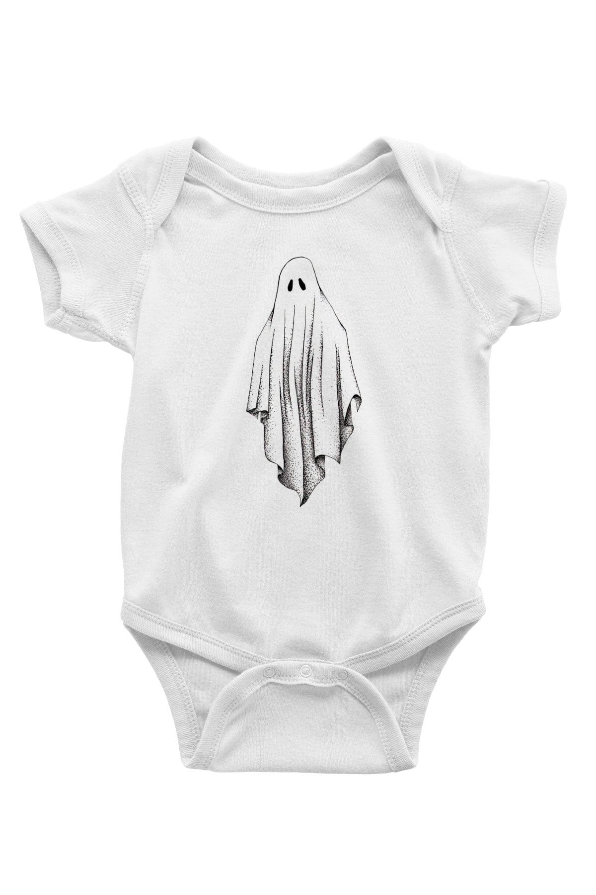 Halloween Baskılı Beyaz Unisex Bebek Body - Zıbın