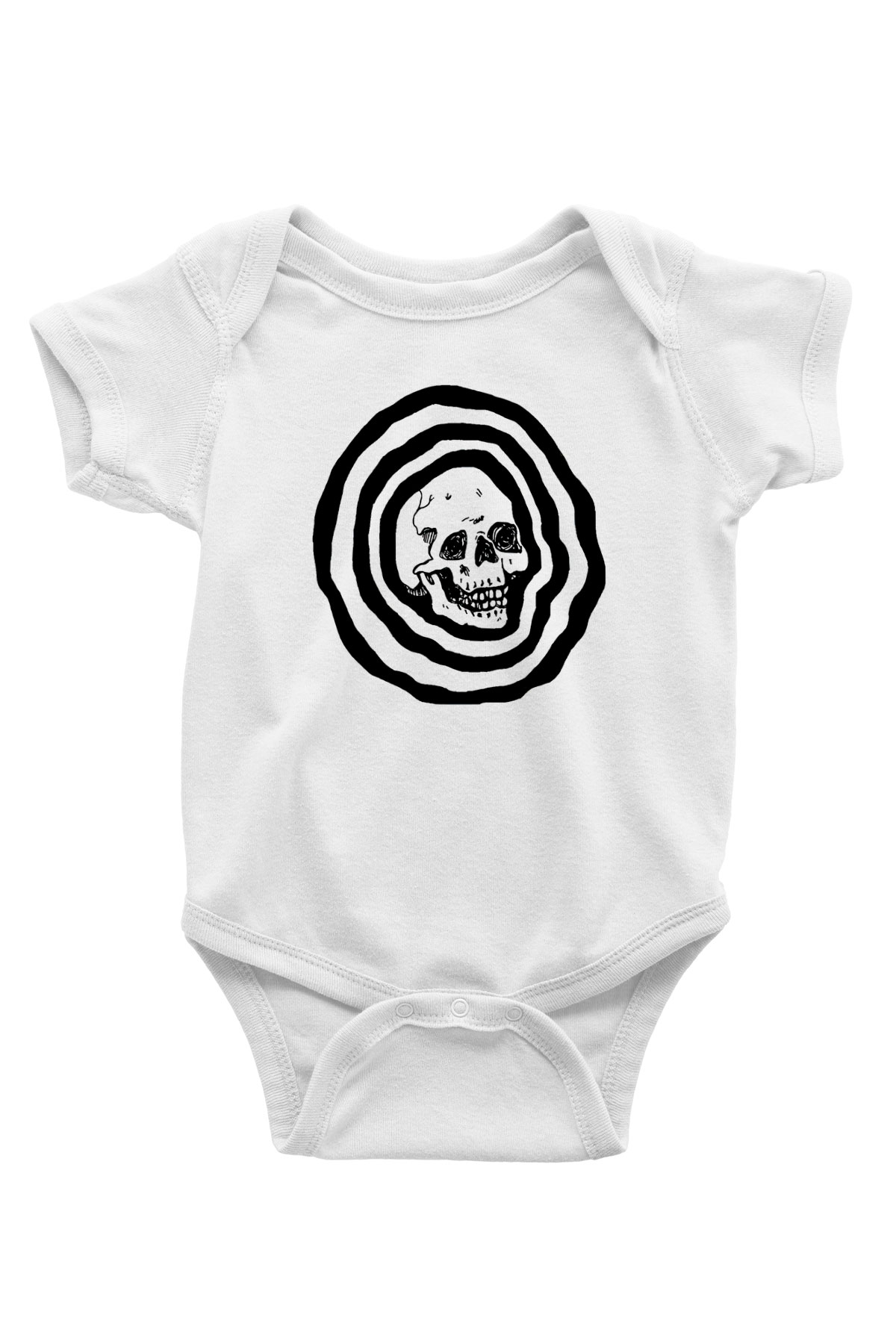 Halloween Baskılı Beyaz Unisex Bebek Body - Zıbın
