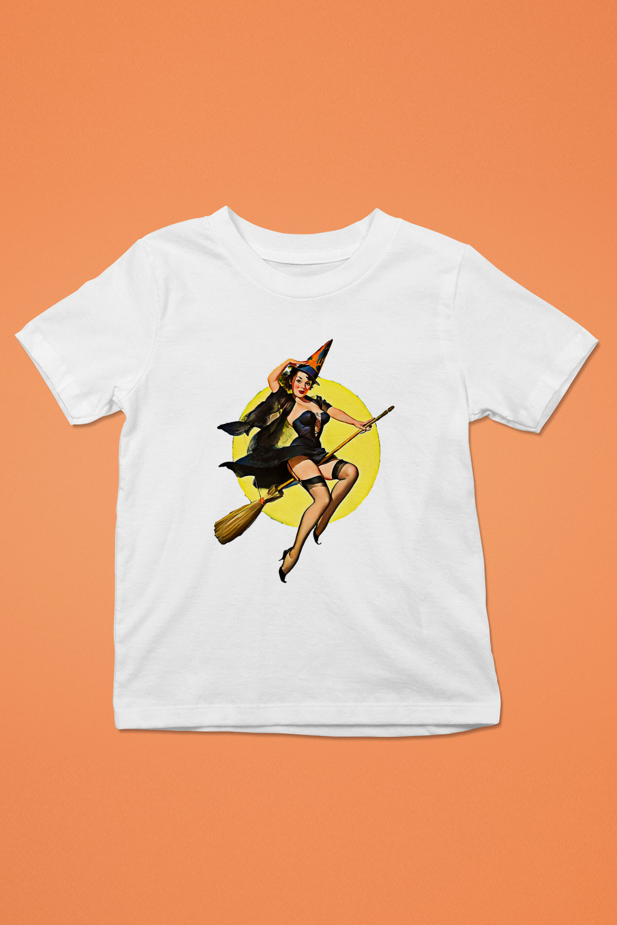 Halloween Baskılı Beyaz Unisex Beyaz Çocuk Tişört - Tshirt